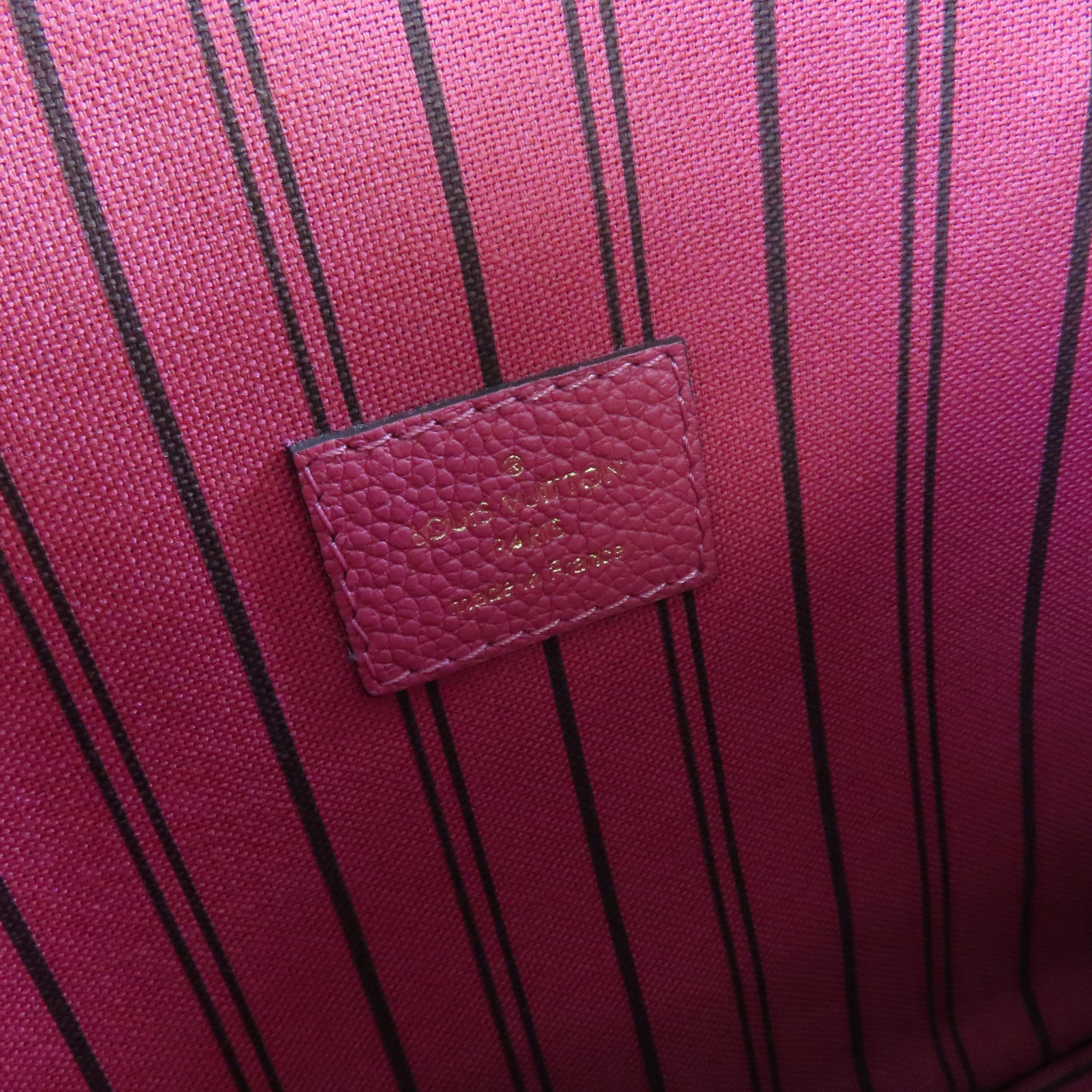 LOUIS VUITTON Monogram Empreinte Pochette Metis 2Way Shoulder Bag金扣手挽肩背兩用袋玫紅色