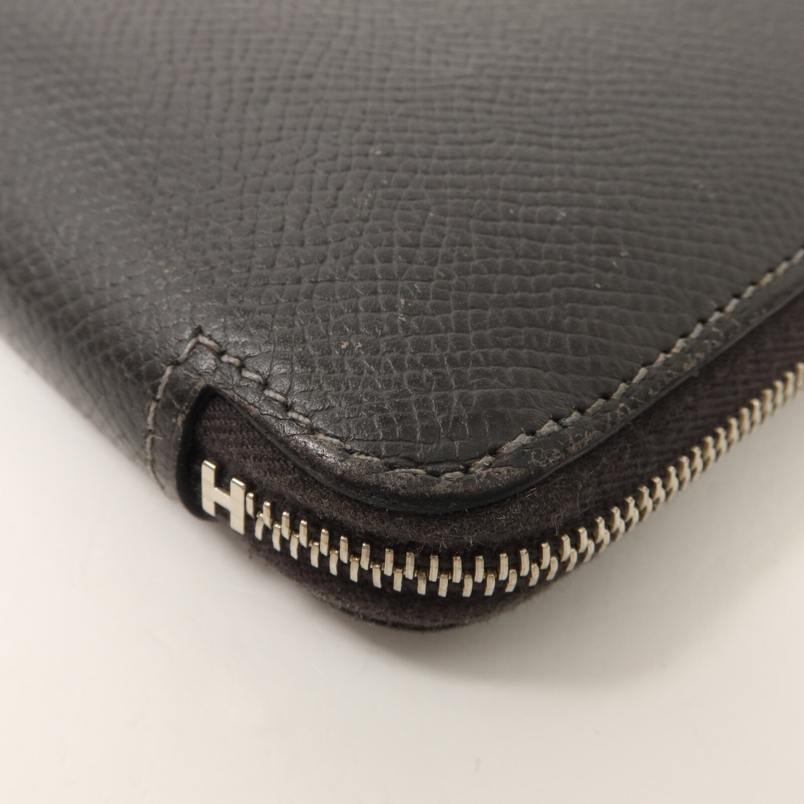 HERMES Epsom皮革Silk In Long Wallet長錢包Etain