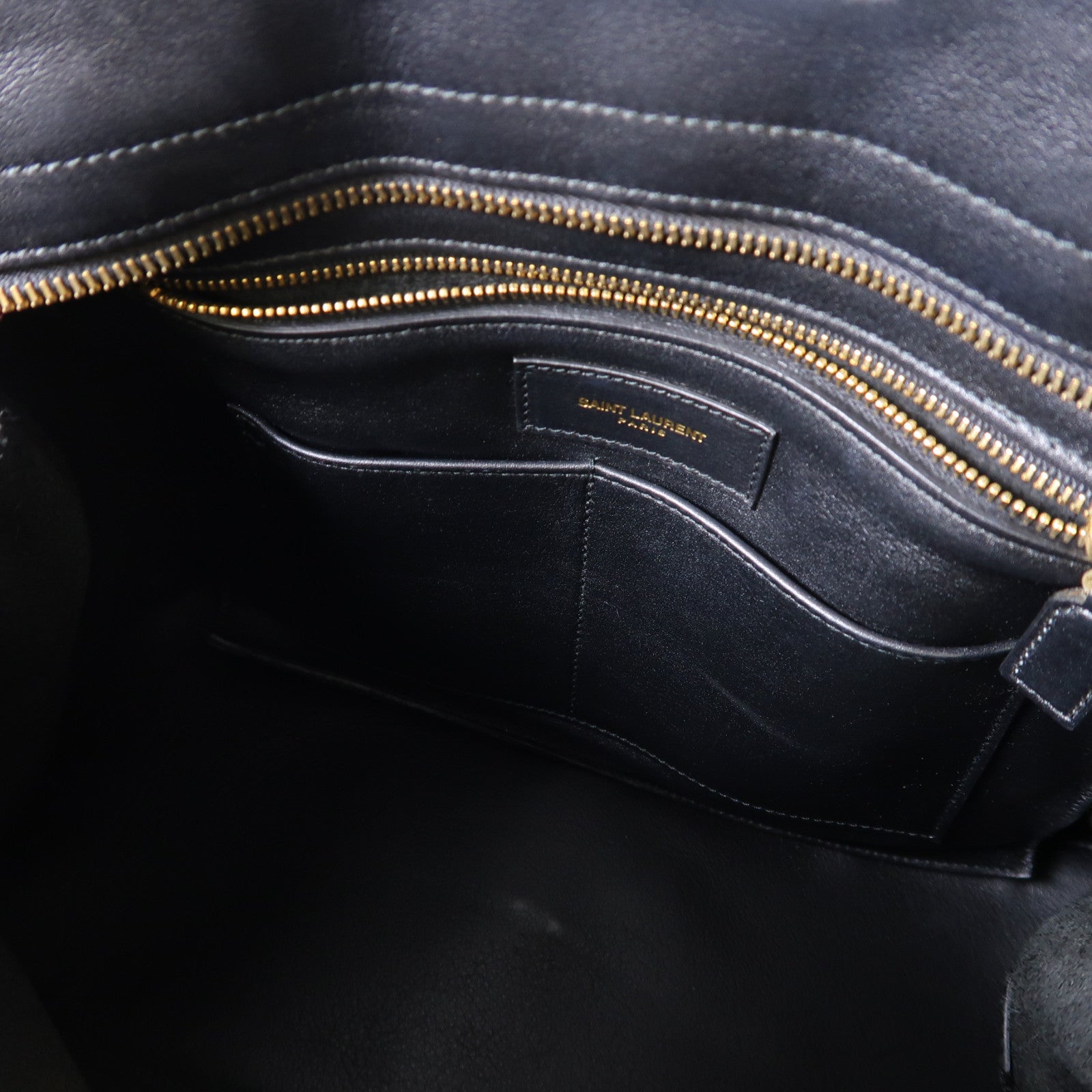 SAINT LAURENT 牛皮皮革Shoulder Bag金扣肩背袋黑色