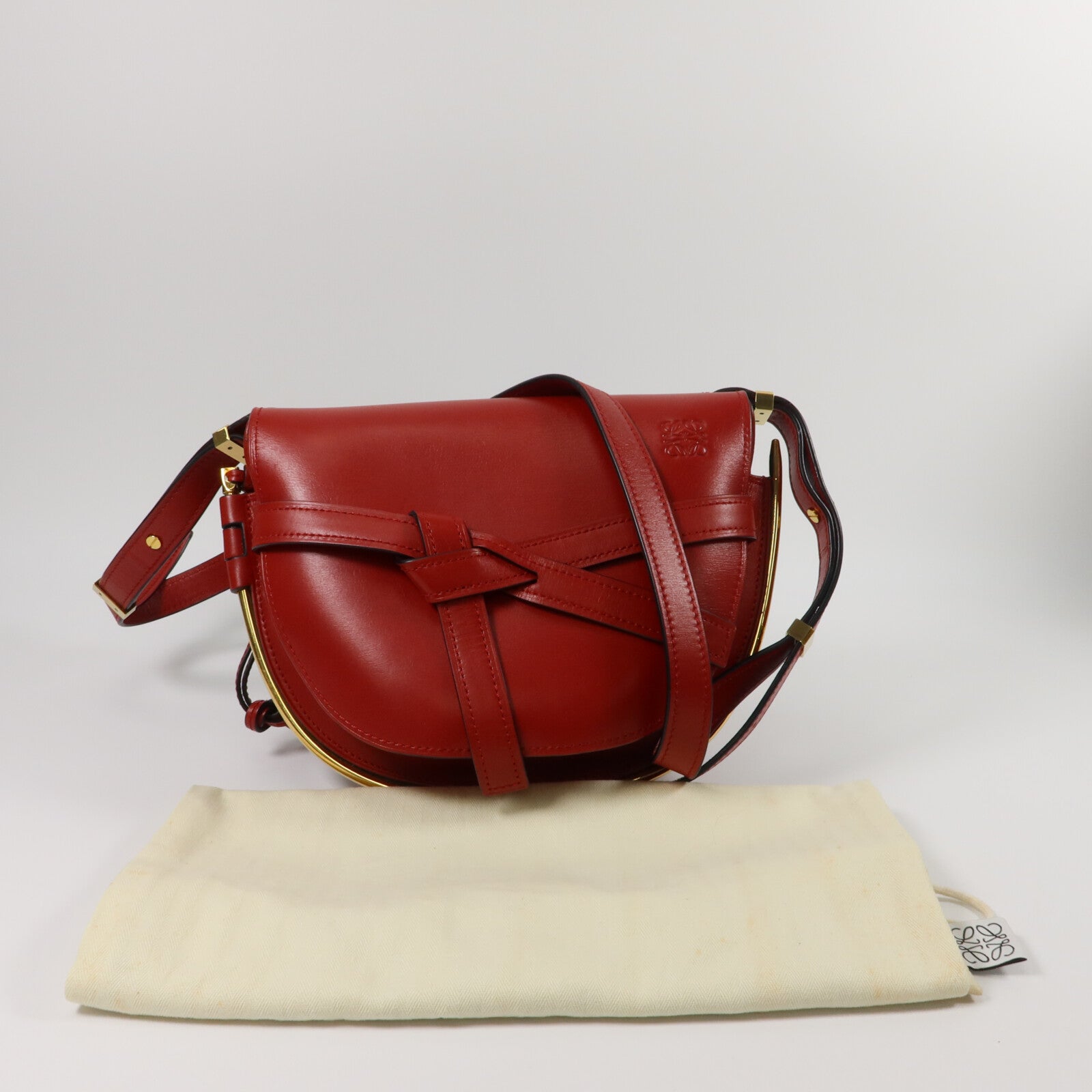 LOEWE 牛皮皮革Gate Small肩背袋
