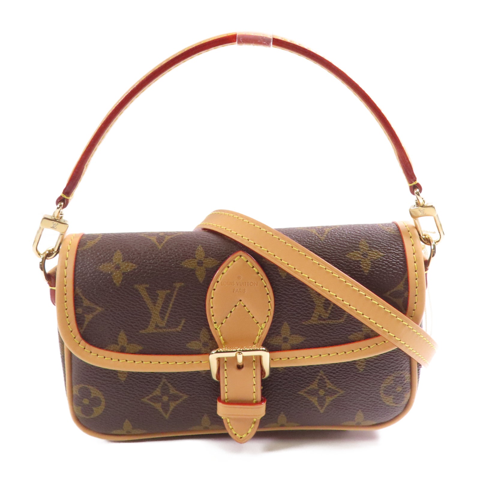 LOUIS VUITTON Monogram Nano Diane金扣手挽肩背兩用袋