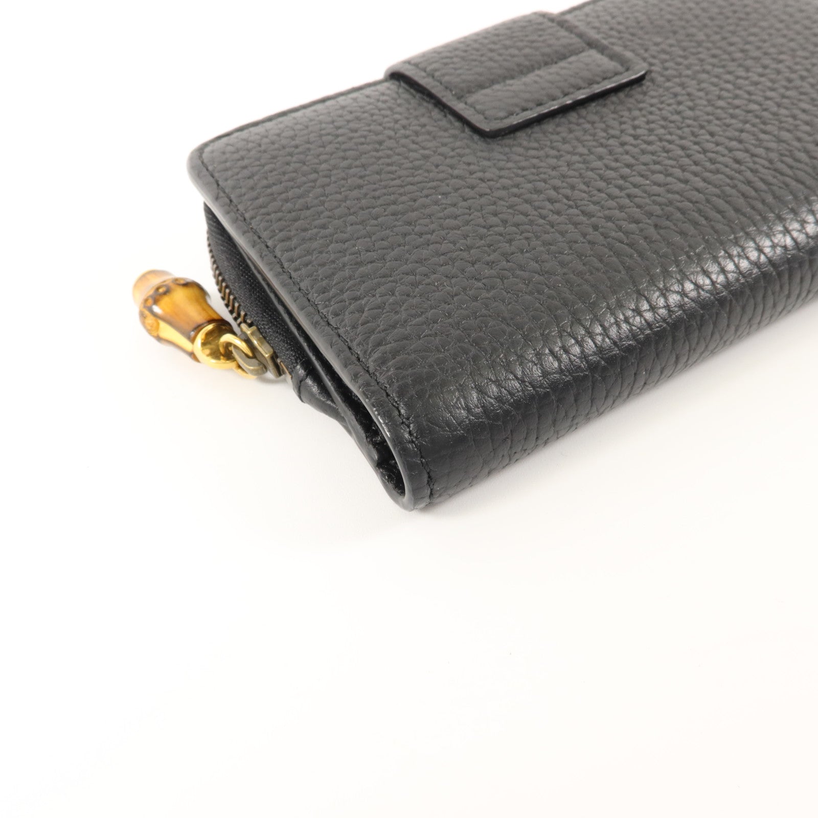 GUCCI 牛皮皮革Medium Double G Wallet with Bamboo金扣錢包