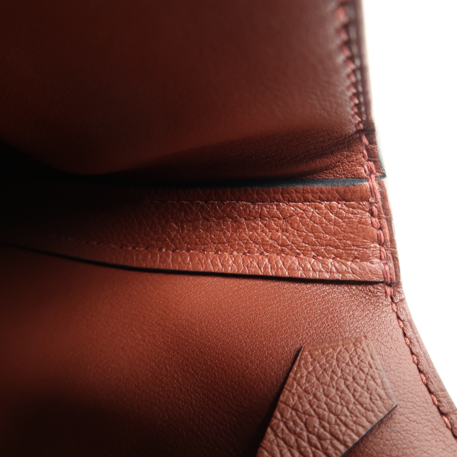 HERMES Evercolor皮革24/24 Mini銀扣手挽肩背兩用袋Rougeh