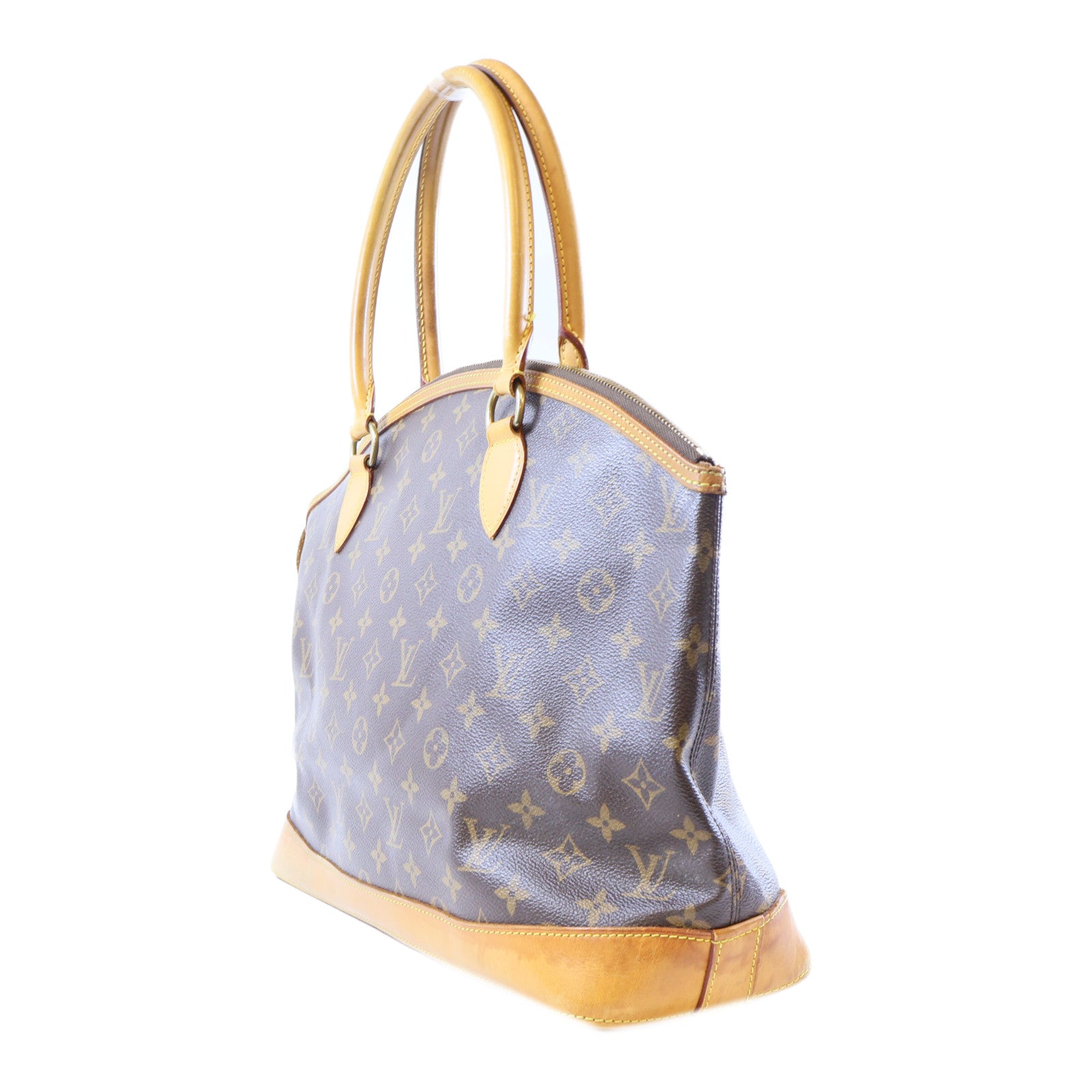 LOUIS VUITTON 【激減優惠】Monogram Lockit Horizontal金扣手挽袋棕色