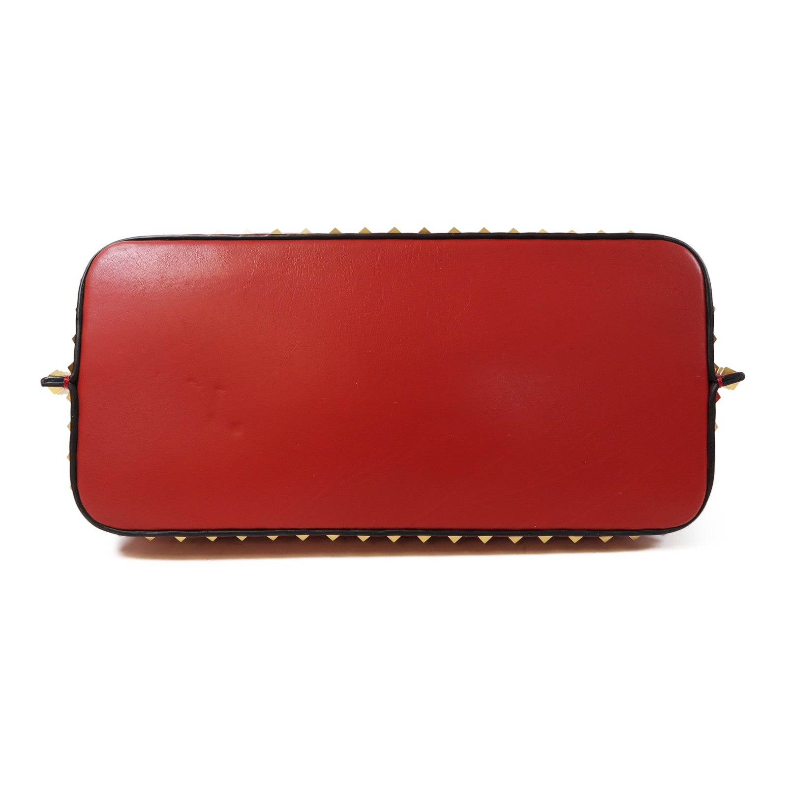Valentino 【激減優惠】牛皮皮革2 Way Shoulder Bag金扣手挽肩背兩用袋紅色
