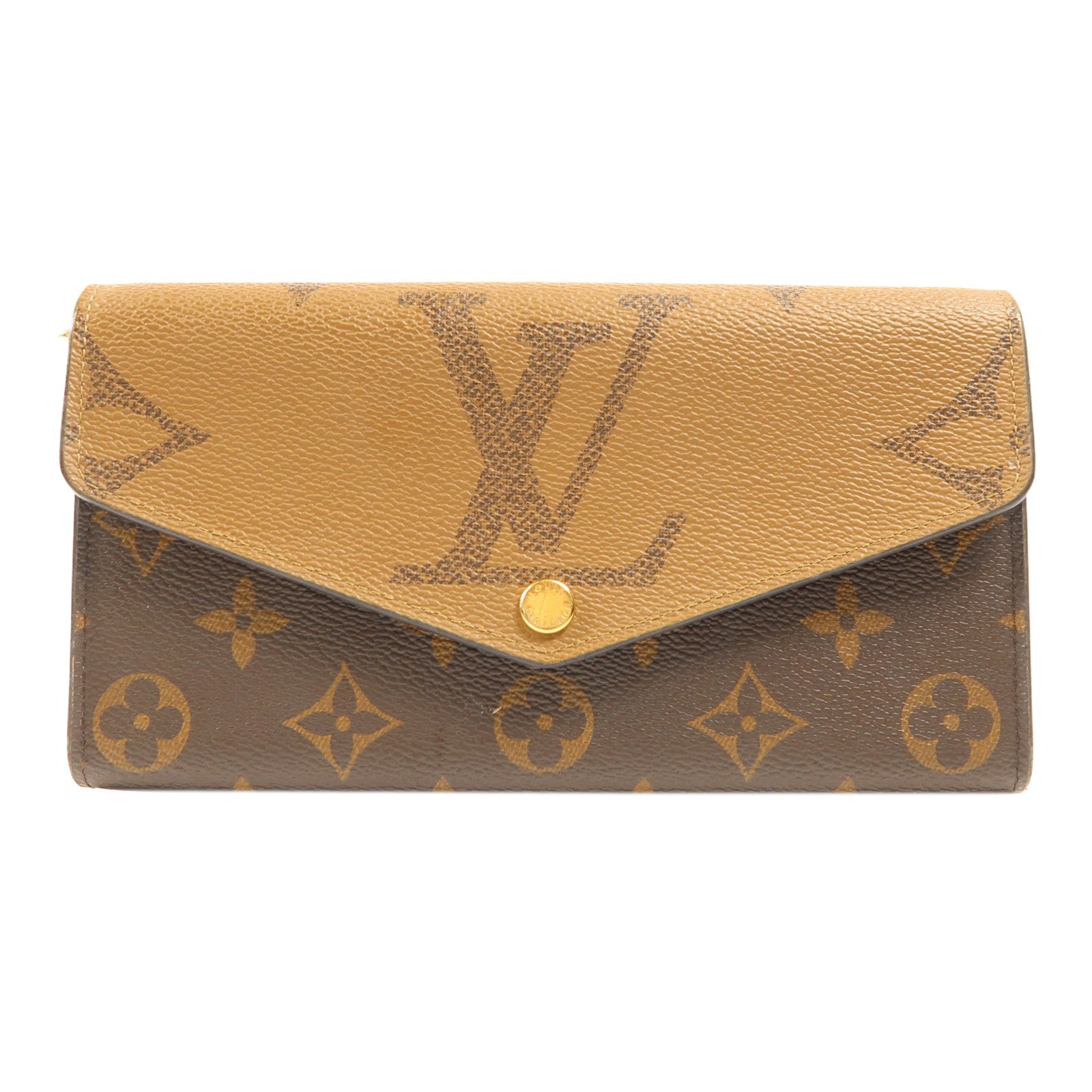 LOUIS VUITTON Monogram Sarah Wallet金扣長錢包