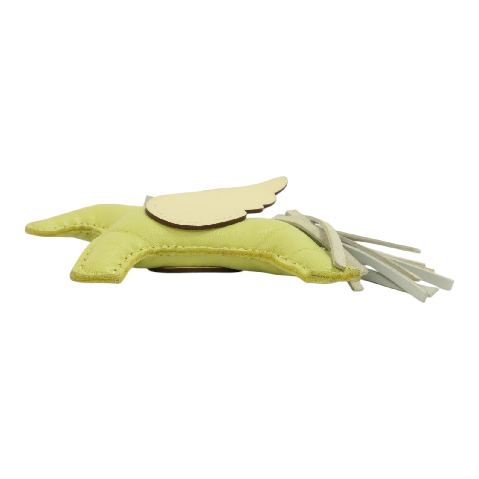 HERMES Milo皮革Redeo Pegase PM掛飾Jaune Bourgeon/Brume/Nata