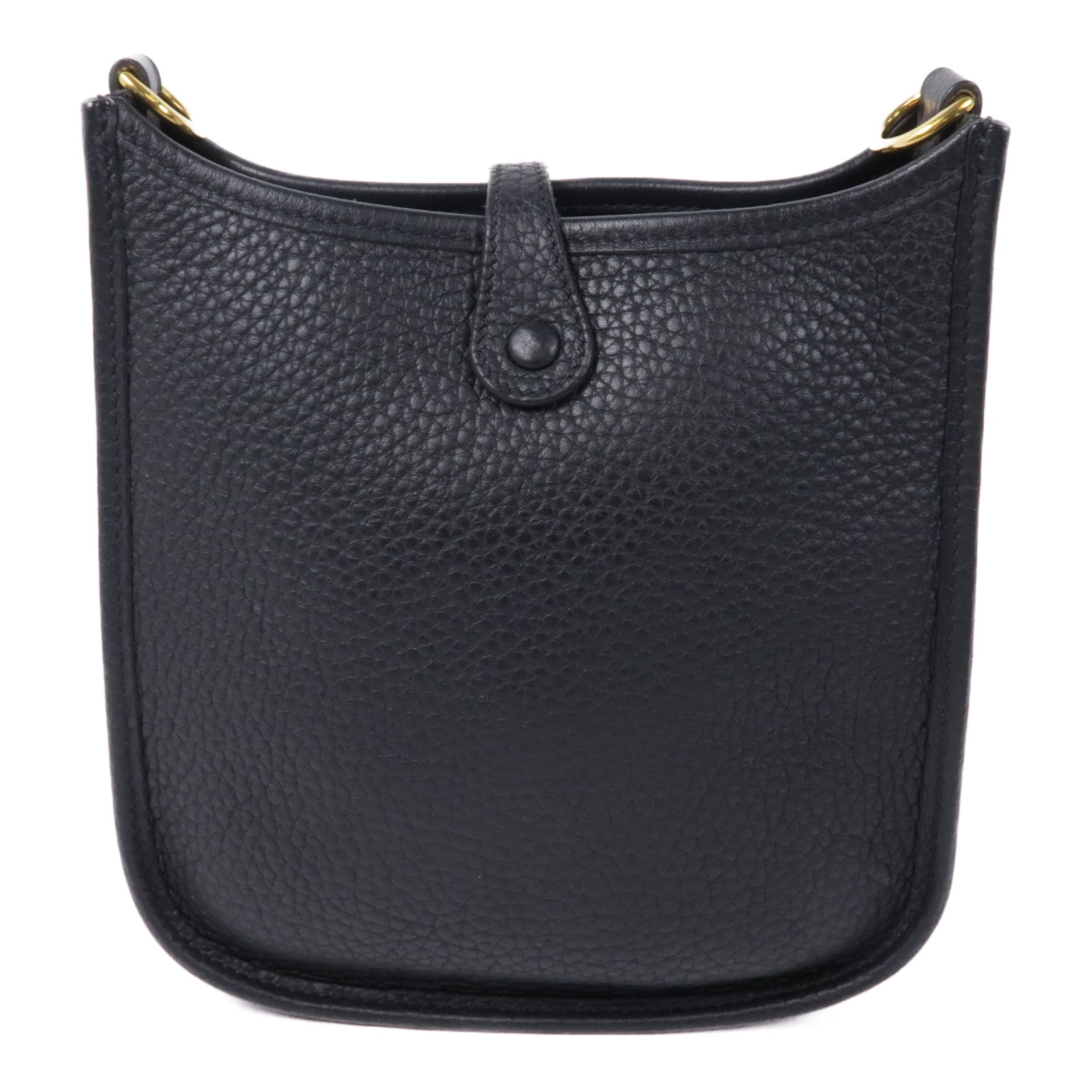 HERMES 【激減優惠】Clemence皮革Evelyne TPM金扣肩背袋Noir
