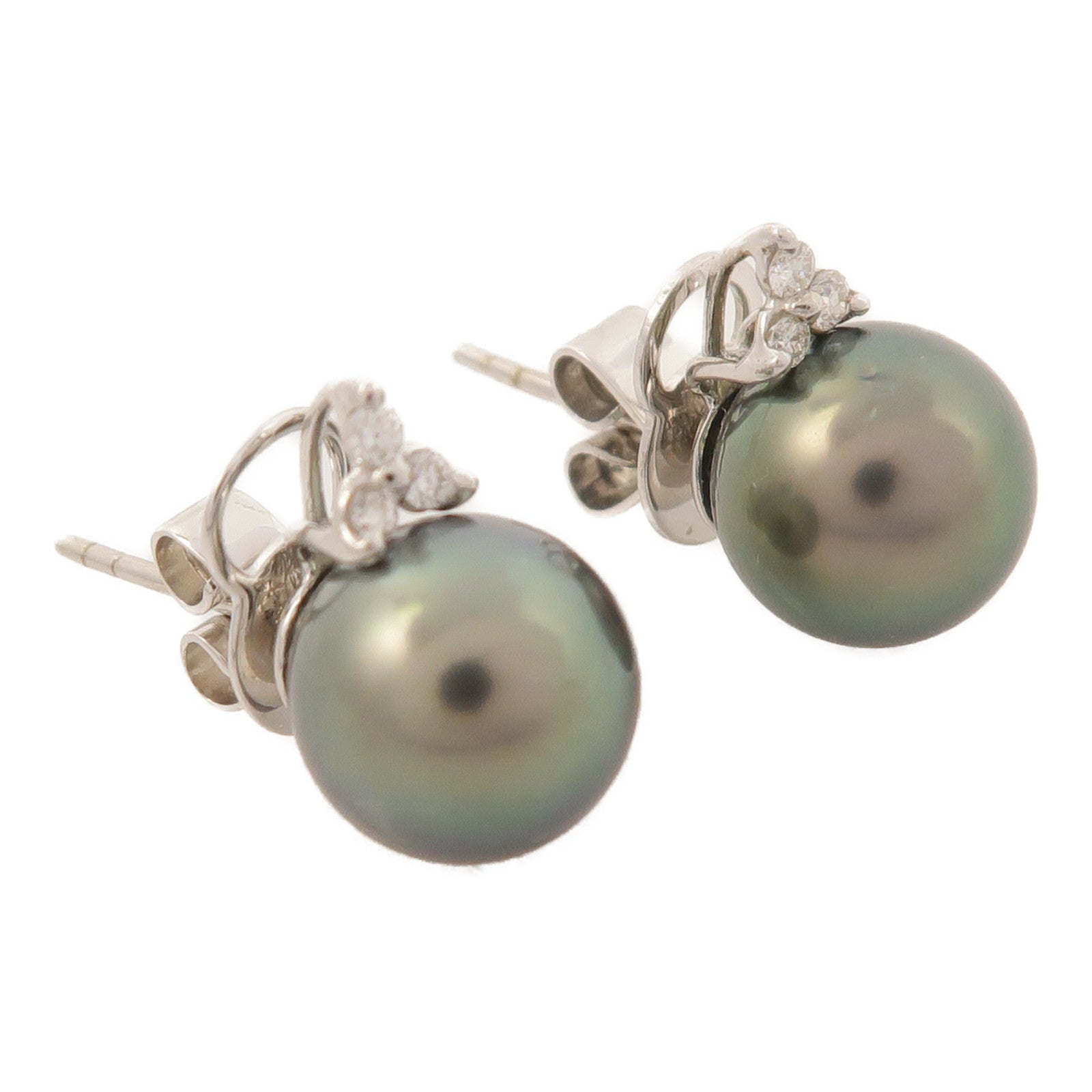 JEWELRY 18K白金Pearl Diamond Earrings珍珠/鑽石耳環