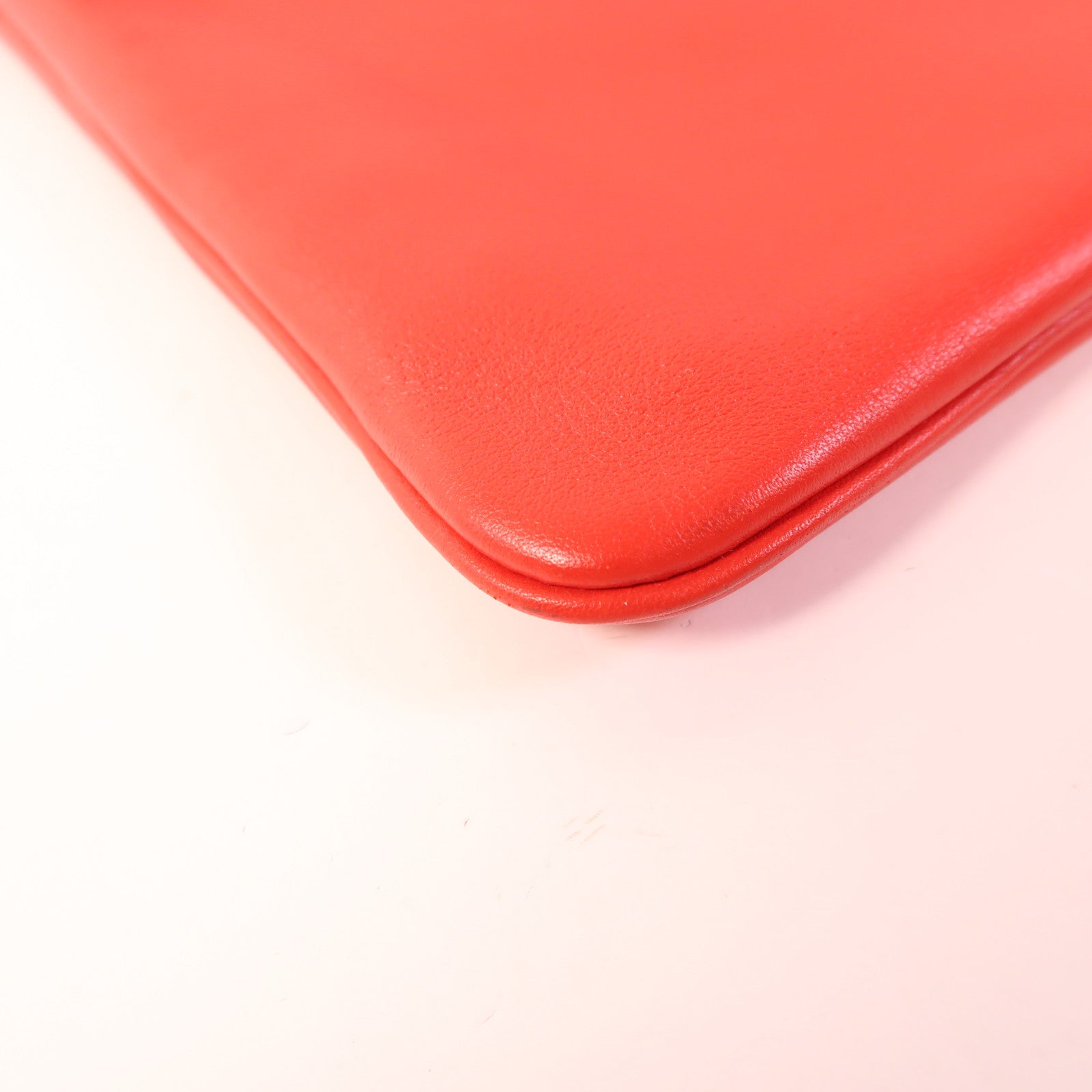 HERMES Swift皮革Aline Mini銀扣肩背袋Rouge Indien