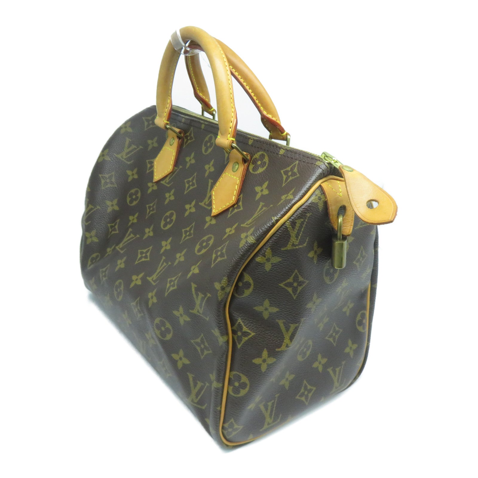 LOUIS VUITTON 【清倉大減價】Monogram Speedy 30金扣手挽袋啡色