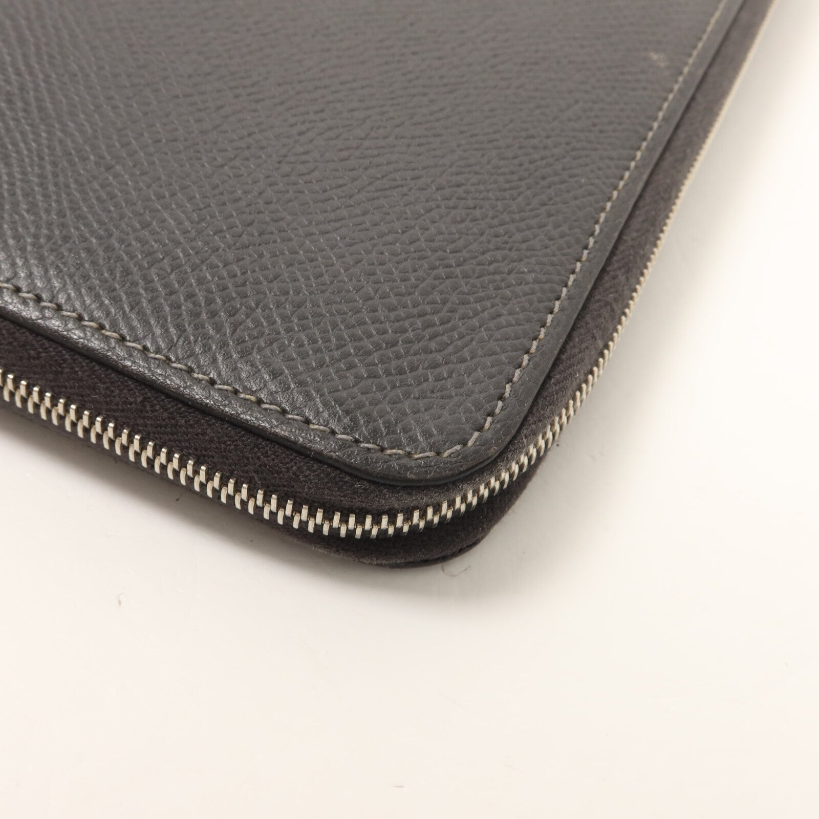 HERMES Epsom皮革Silk In Long Wallet長錢包Etain