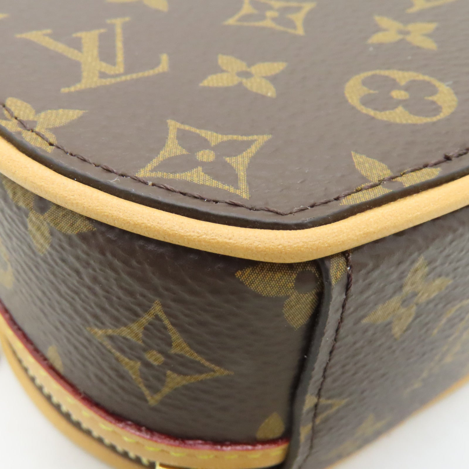 LOUIS VUITTON 【激減優惠】Monogram Boite Chapeau Necklace金扣鏈帶肩背袋棕色