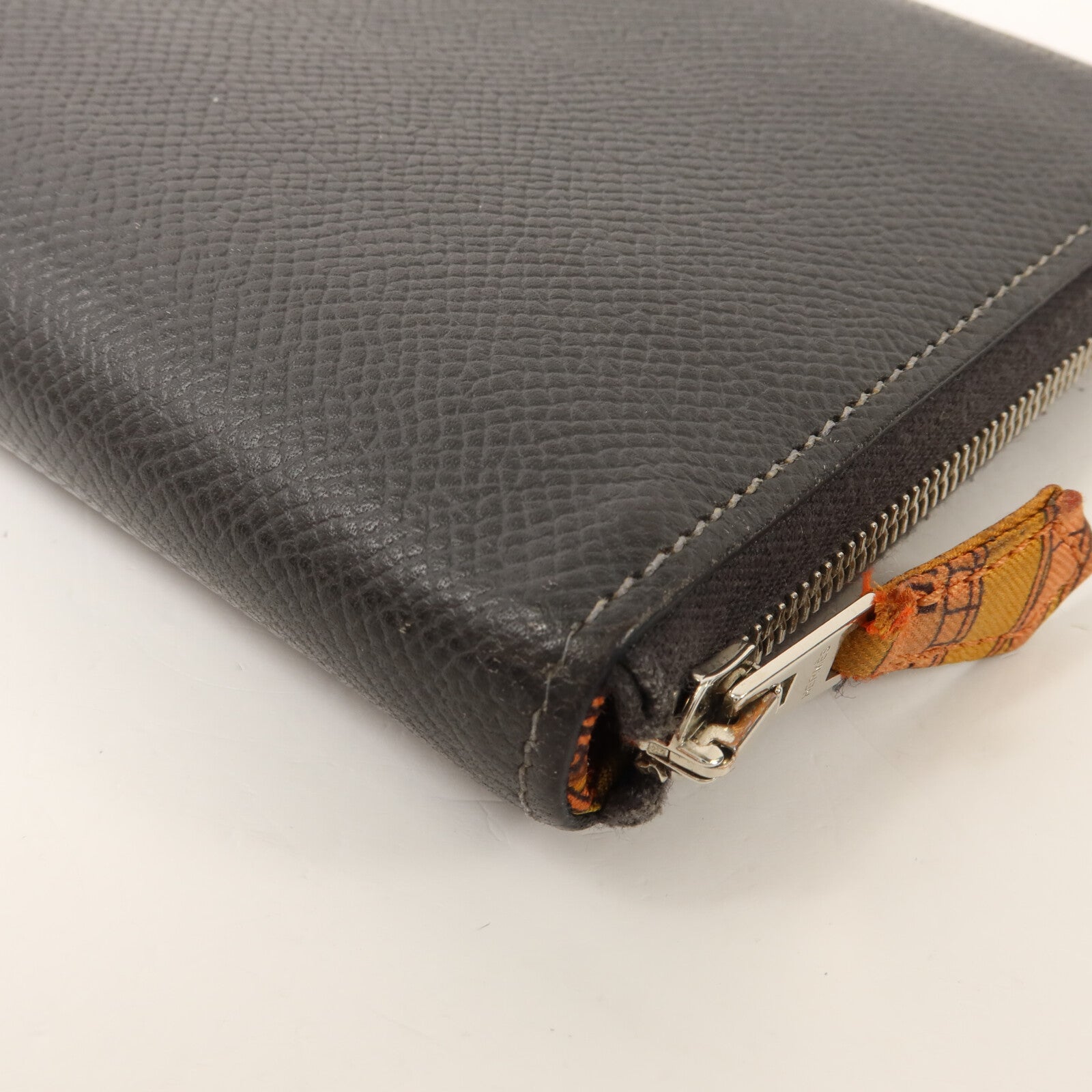 HERMES Epsom皮革Silk In Long Wallet長錢包Etain