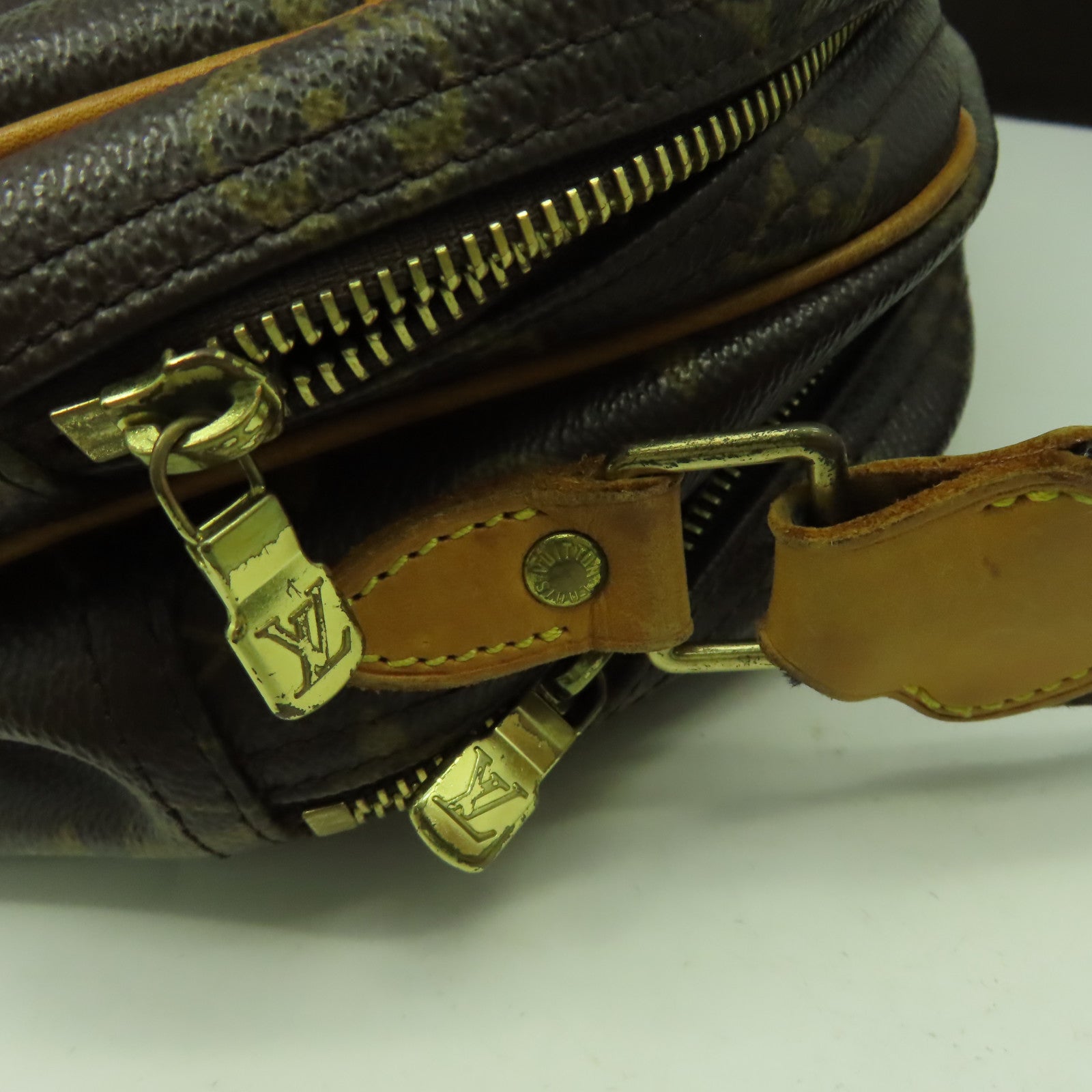 LOUIS VUITTON 【激減優惠】Monogram Reporter PM金扣肩背袋啡色