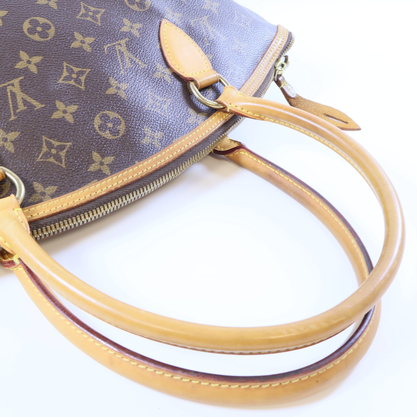 LOUIS VUITTON 【激減優惠】Monogram Lockit Horizontal金扣手挽袋棕色