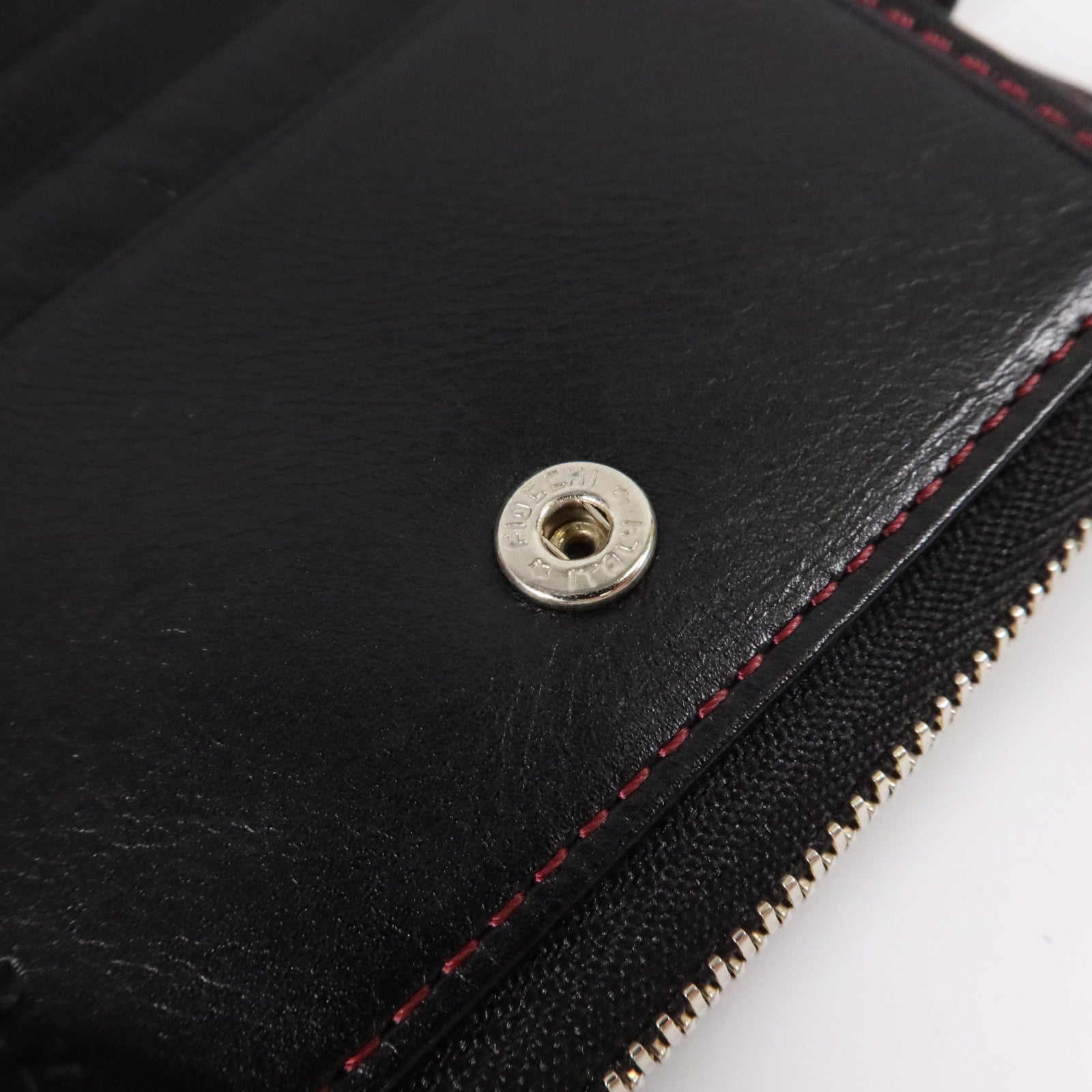 BURBERRY 帆布/牛皮皮革Wallet銀扣錢包