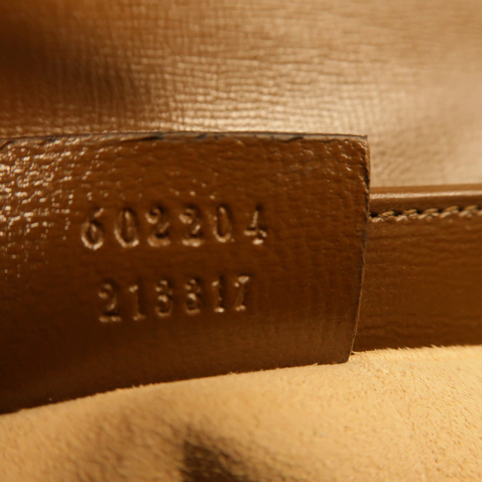 GUCCI 塗層帆布Housebit 1955金扣肩背袋啡色