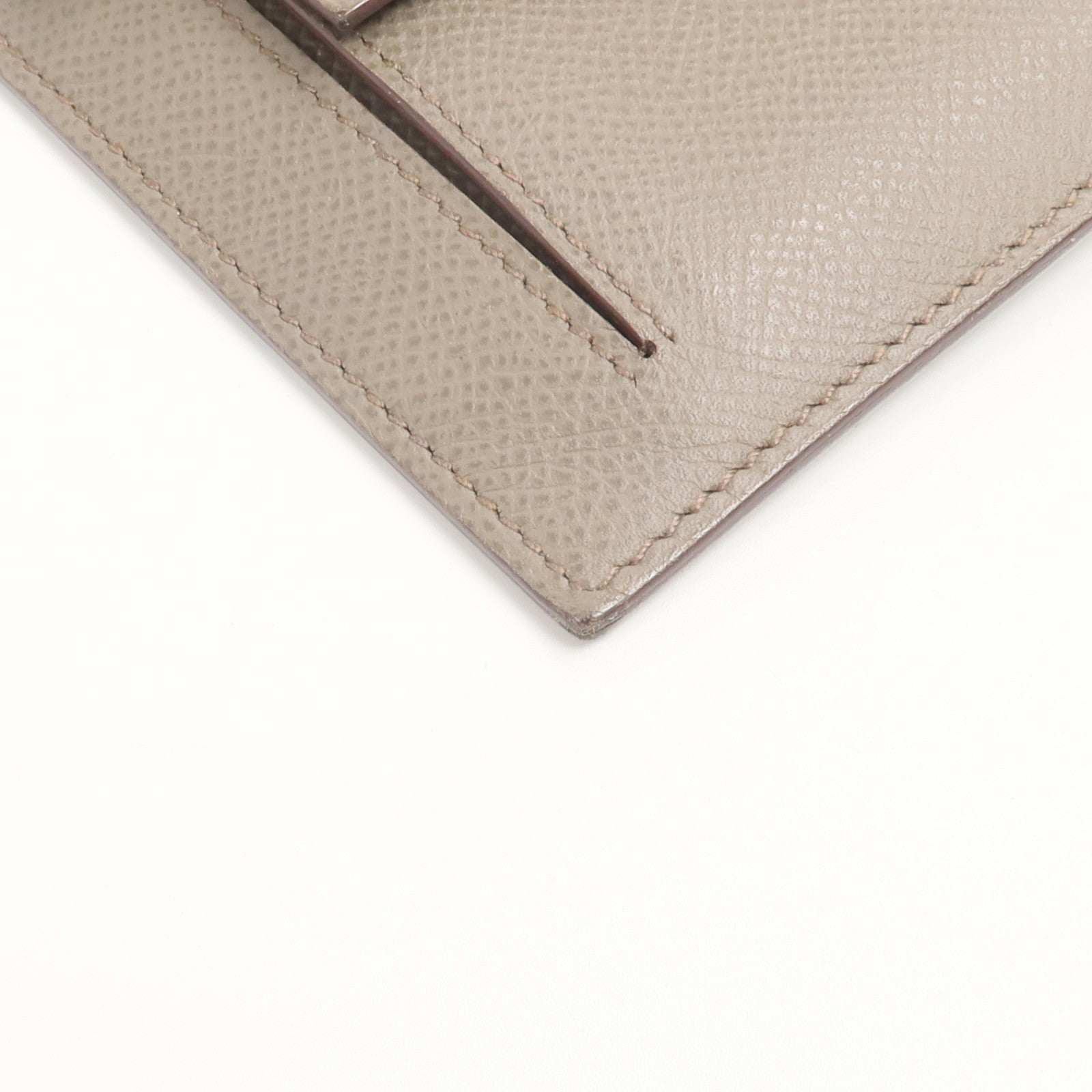 HERMES Epsom皮革Kelly Pocket零錢包Etoupe