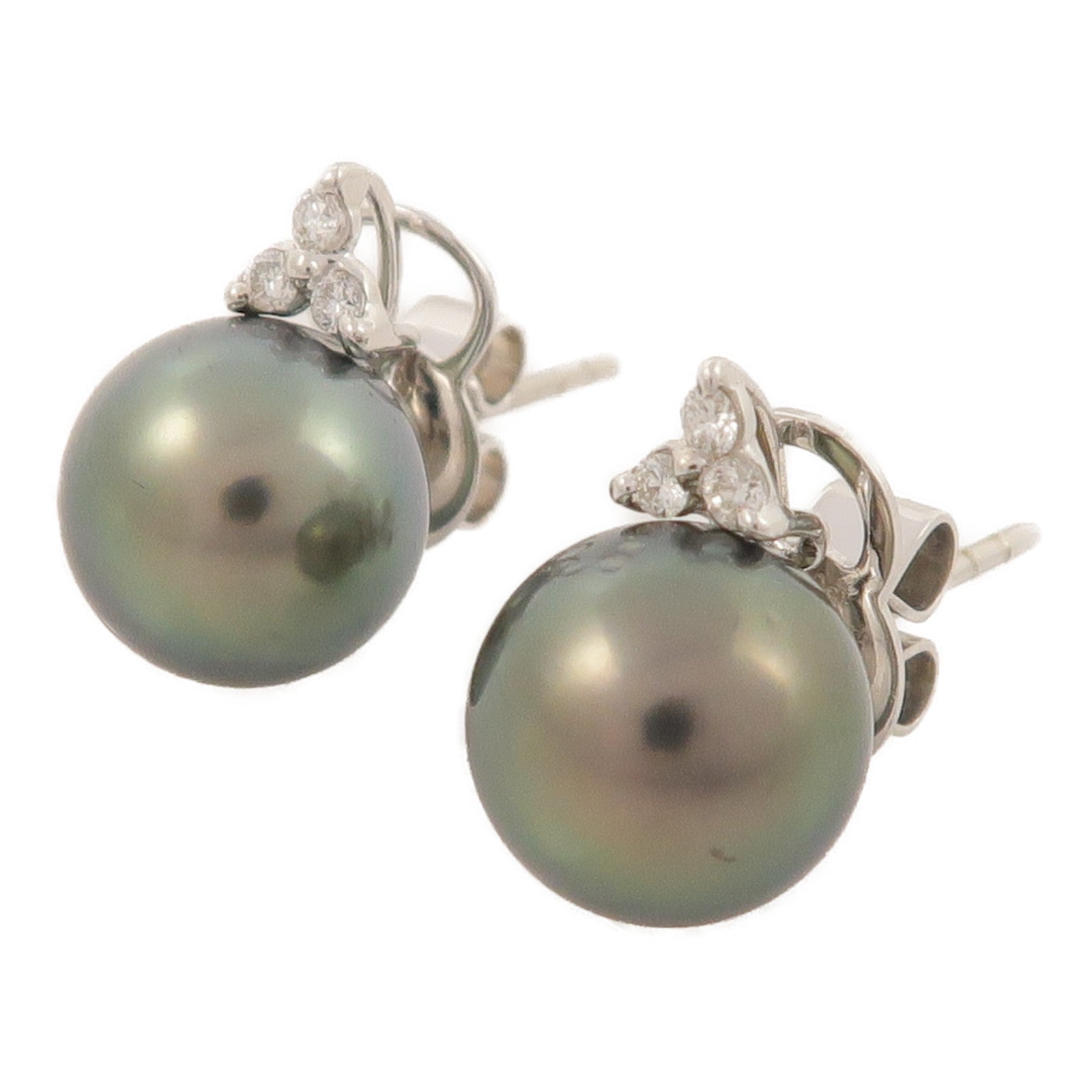 JEWELRY 18K白金Pearl Diamond Earrings珍珠/鑽石耳環