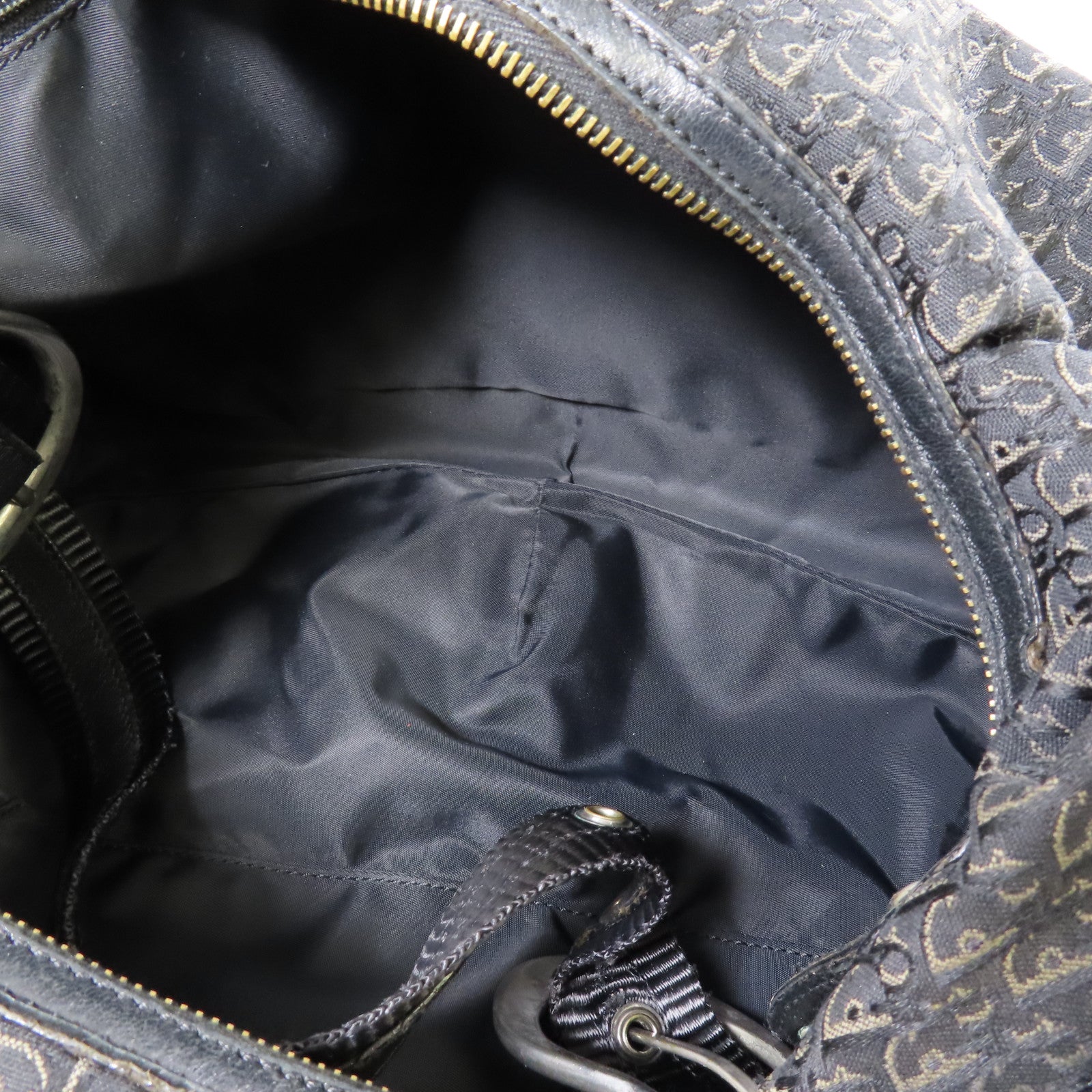 Dior 帆布Shoulder Bag銀扣肩背袋黑色