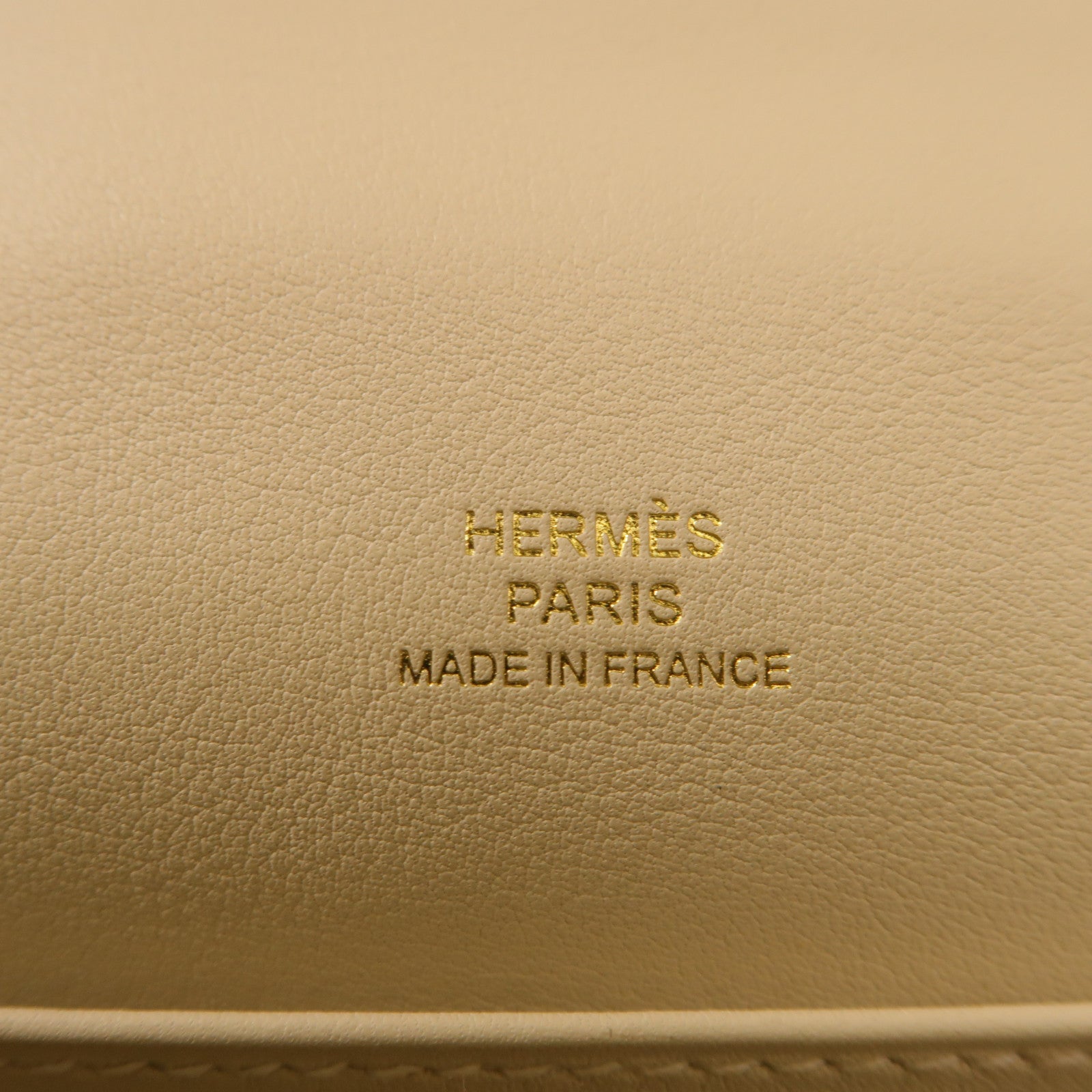 HERMES Swift皮革Pochette Kelly金扣手挽袋Nata