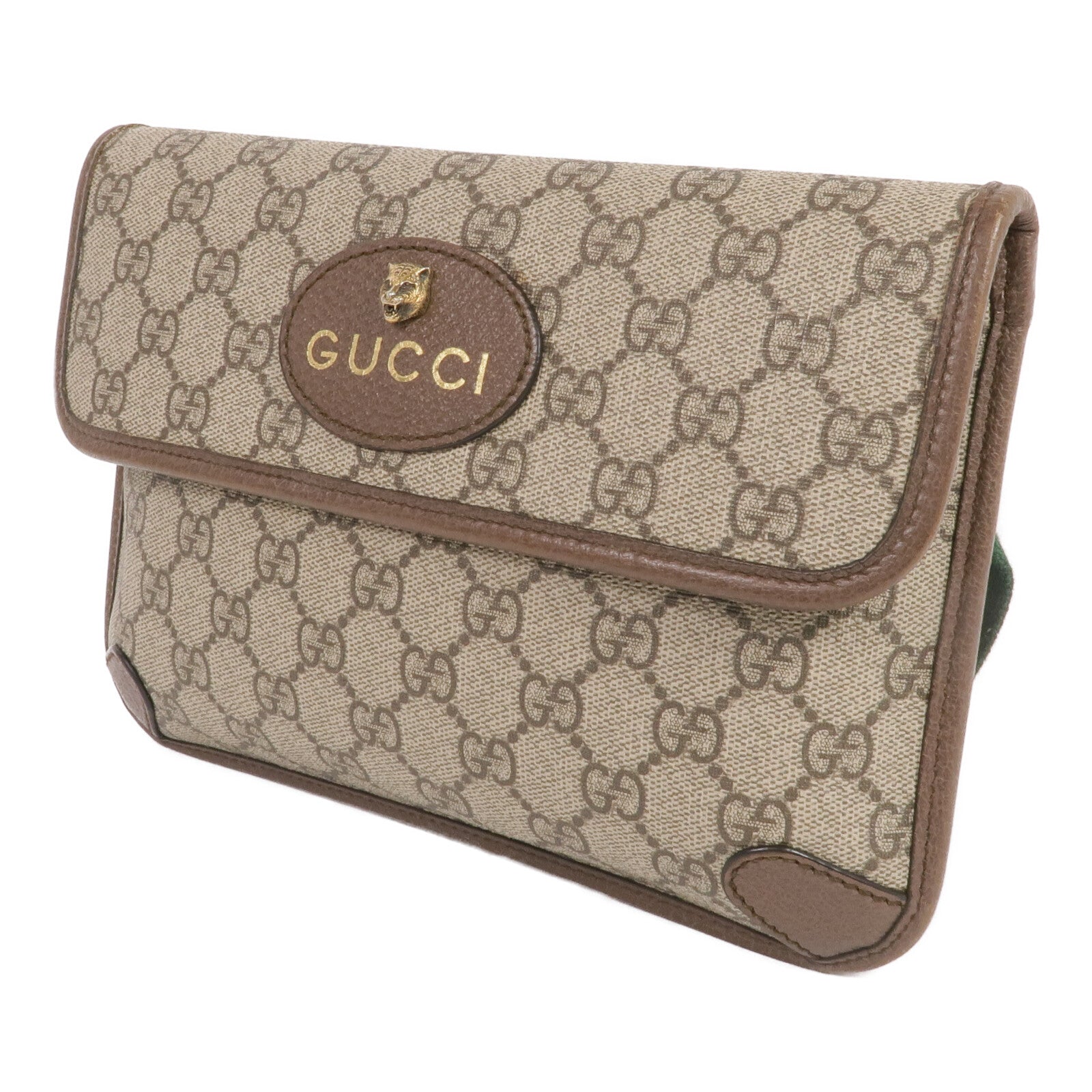 GUCCI 塗層帆布GG Supreme Waist Bag金扣腰包