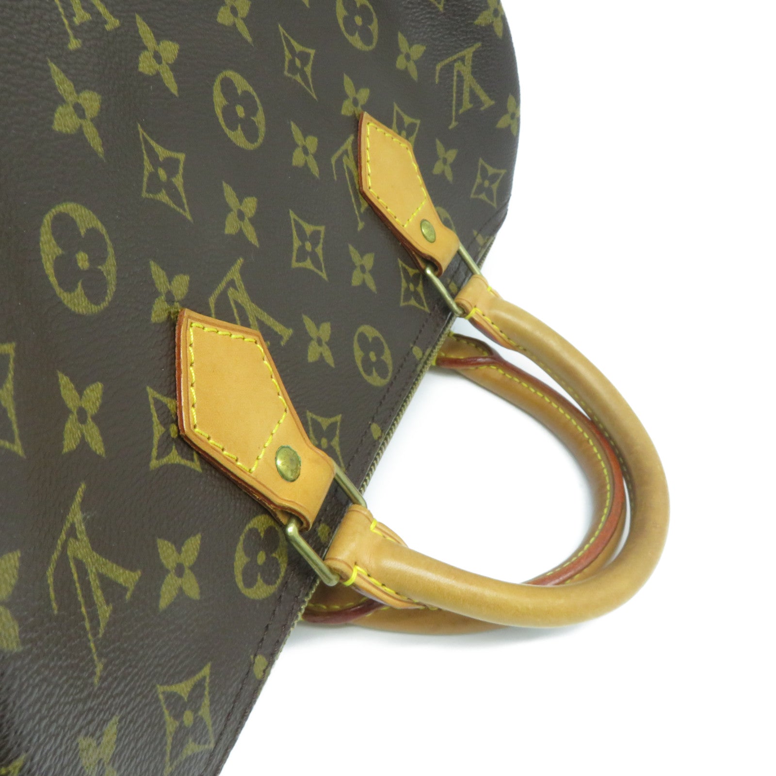 LOUIS VUITTON 【清倉大減價】Monogram Speedy 30金扣手挽袋啡色