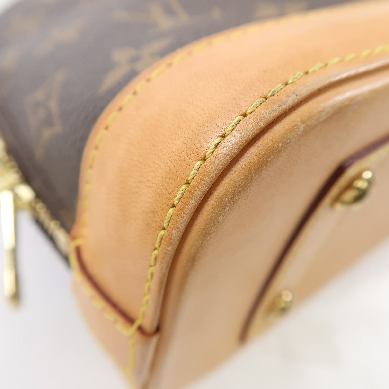 LOUIS VUITTON Monogram Alma BB金扣手挽肩背兩用袋棕色