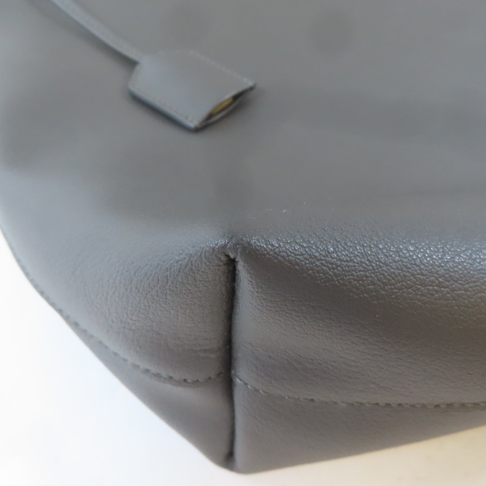 SAINT LAURENT 牛皮皮革Shopping Saint Laurent Toy In Leather金扣手挽肩背兩用袋灰色