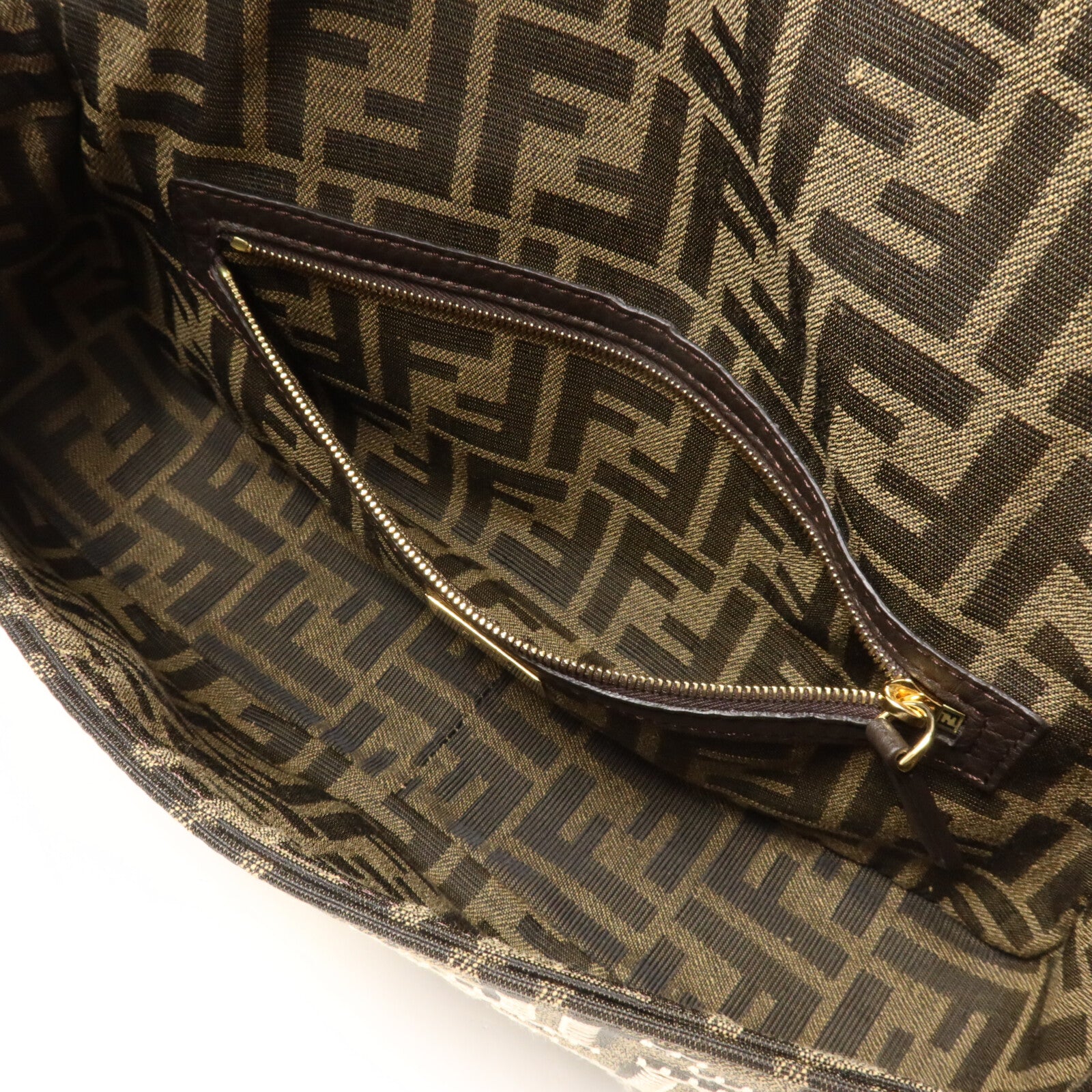 FENDI 帆布Baguette Bag手挽肩背兩用袋