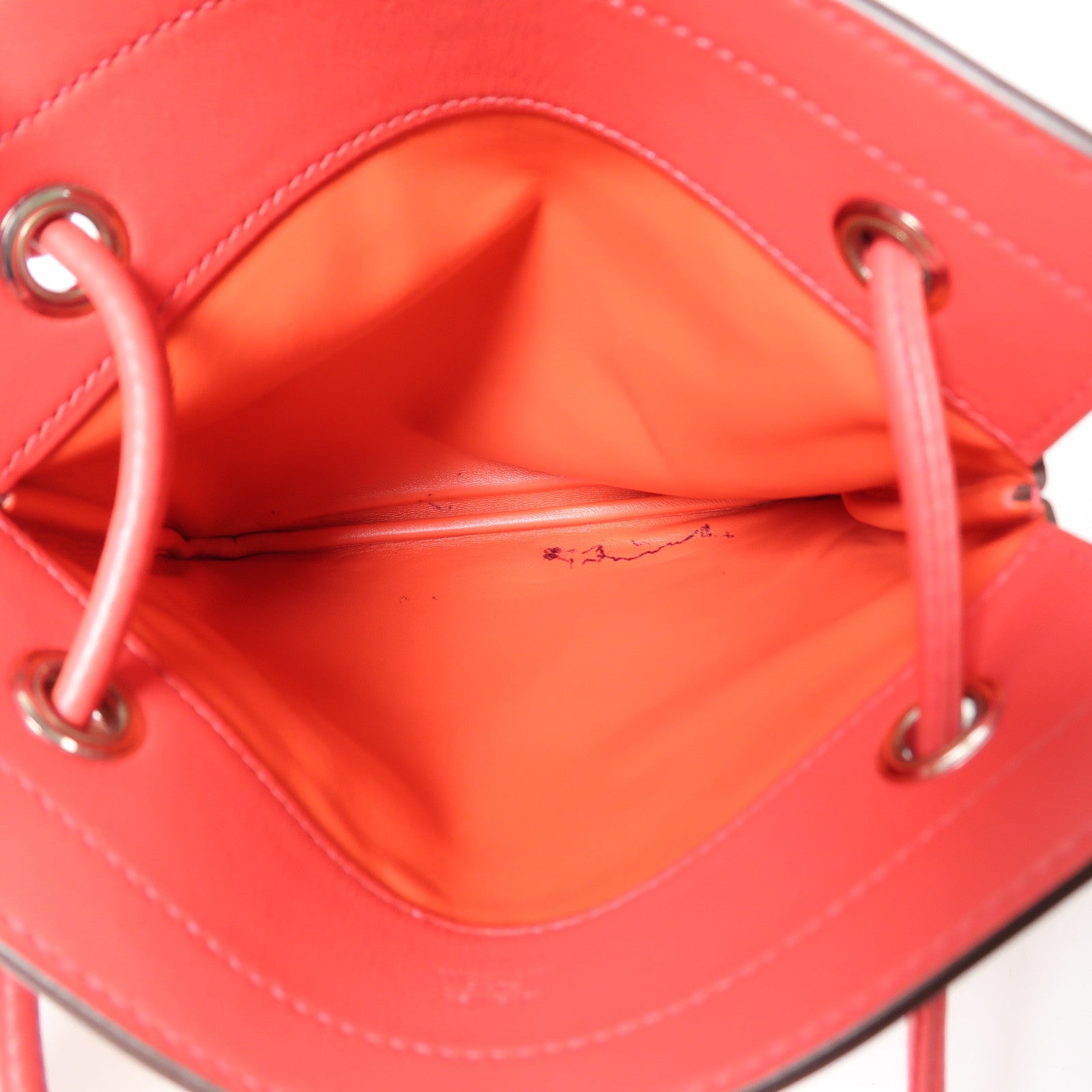 HERMES Swift皮革Aline Mini銀扣肩背袋印度紅色