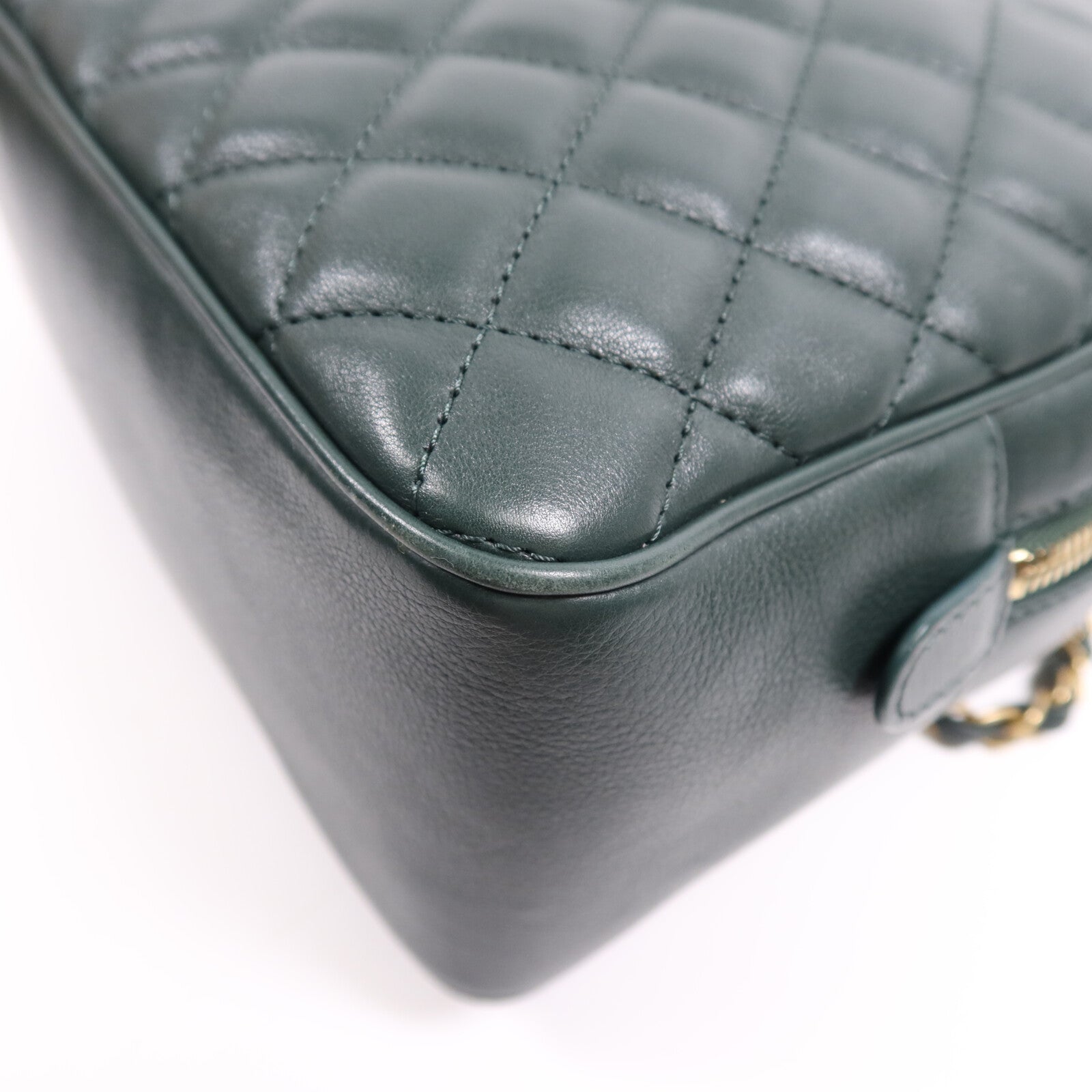 CHANEL 羊皮皮革2 Way Shoulder Bag金扣鏈帶肩背袋