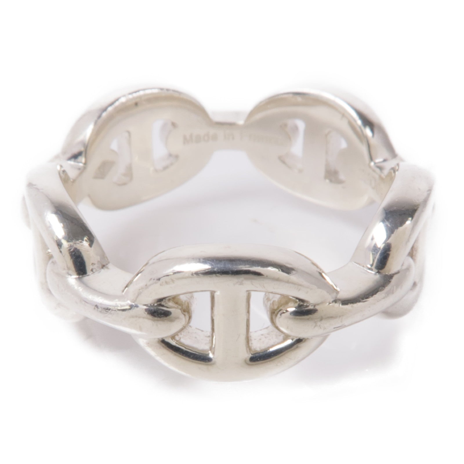 HERMES 925純銀Chaine D'ancre Enchainee Ring戒指Hermes#50/US#5.25