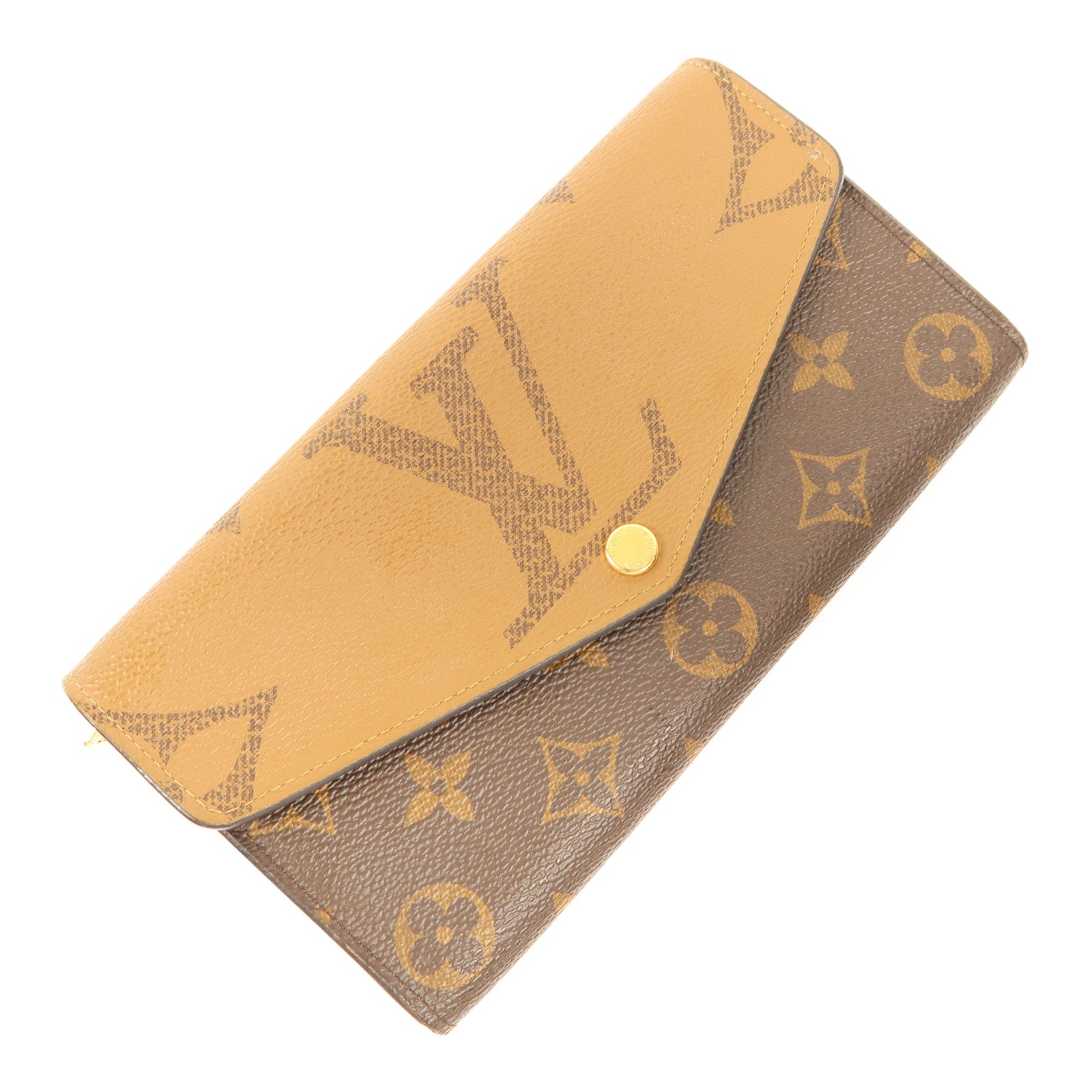 LOUIS VUITTON Monogram Sarah Wallet金扣長錢包