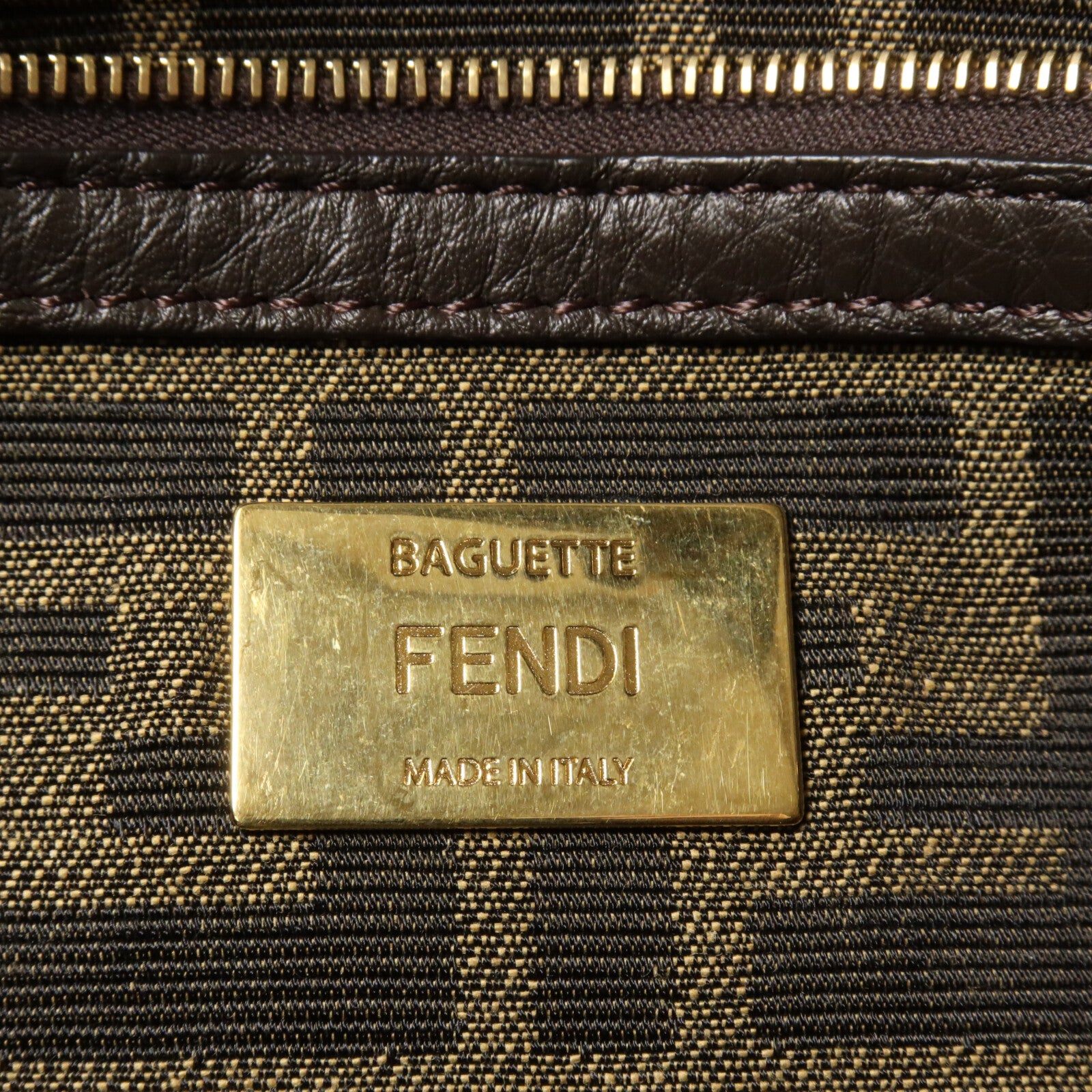 FENDI 帆布Baguette Bag手挽肩背兩用袋