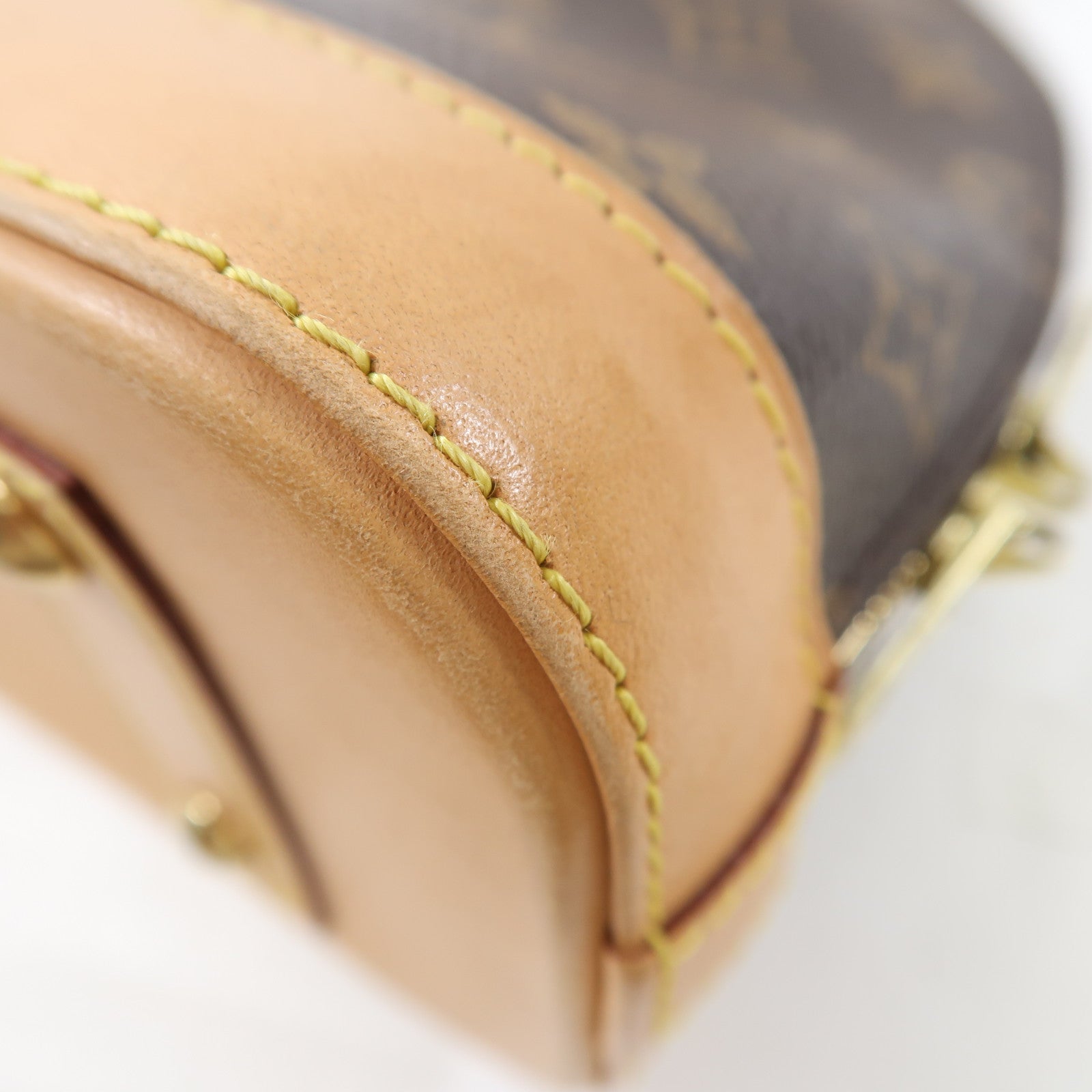 LOUIS VUITTON Monogram Alma BB金扣手挽肩背兩用袋棕色