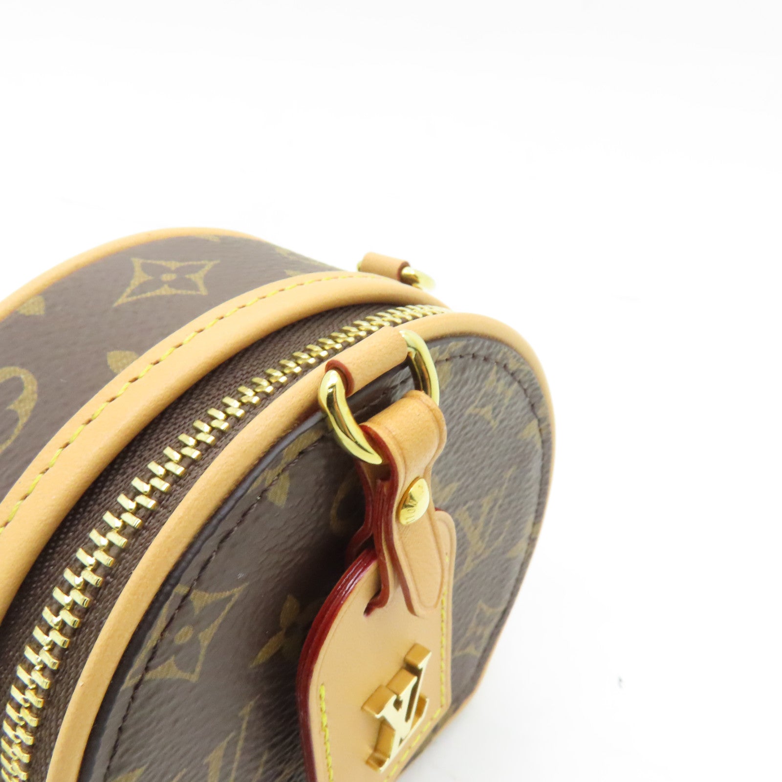 LOUIS VUITTON 【激減優惠】Monogram Boite Chapeau Necklace金扣鏈帶肩背袋棕色