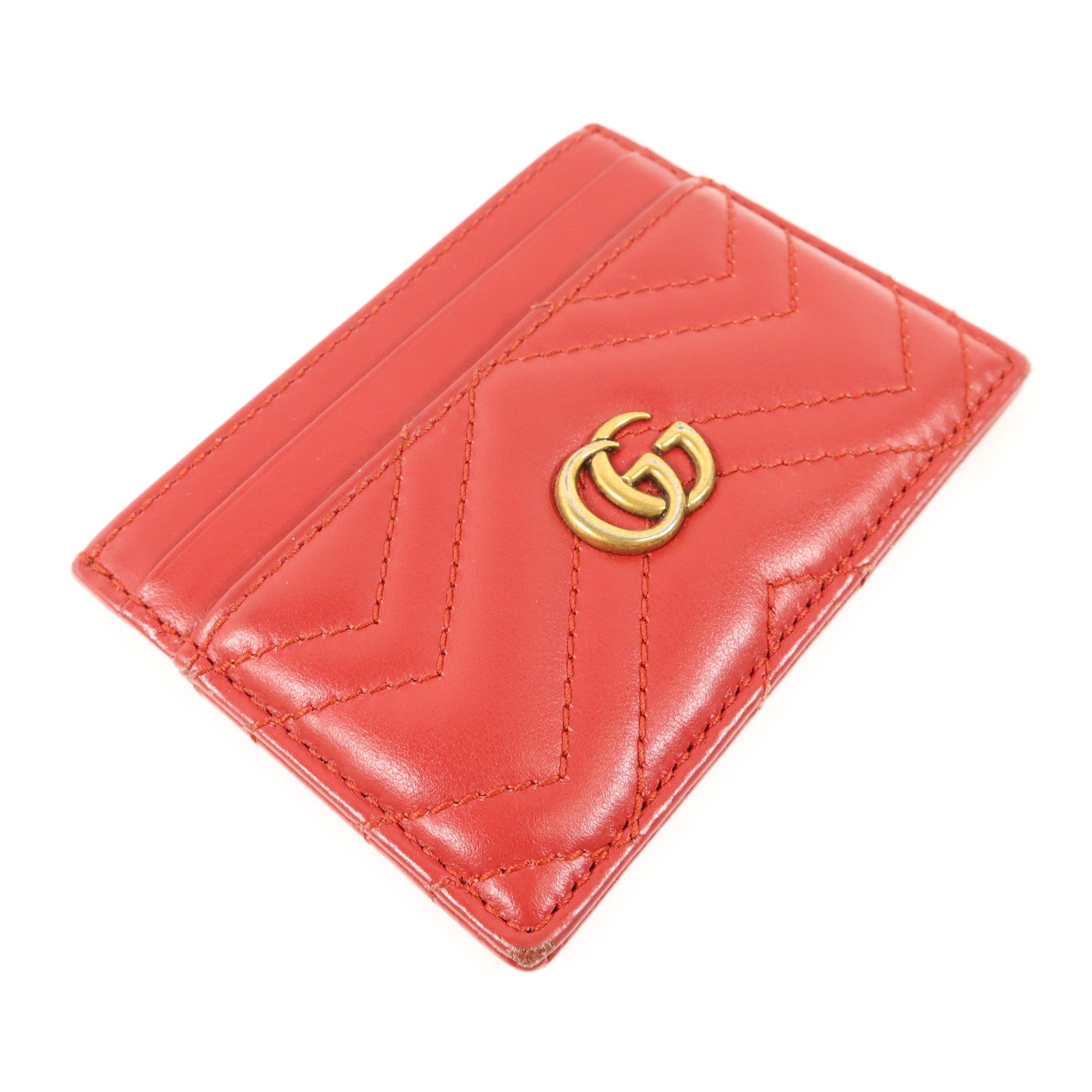 GUCCI 牛皮皮革Card Case金扣卡片套