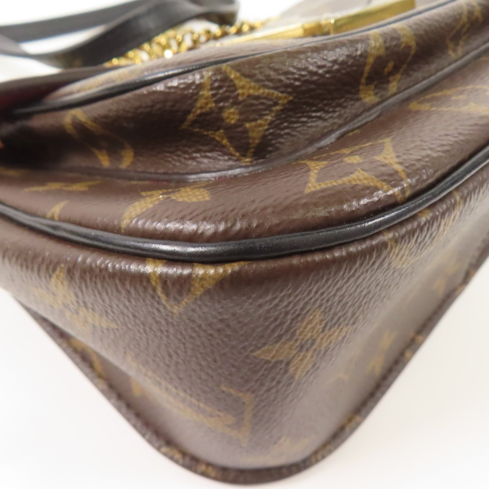 LOUIS VUITTON Monogram Passy金扣肩背袋棕色