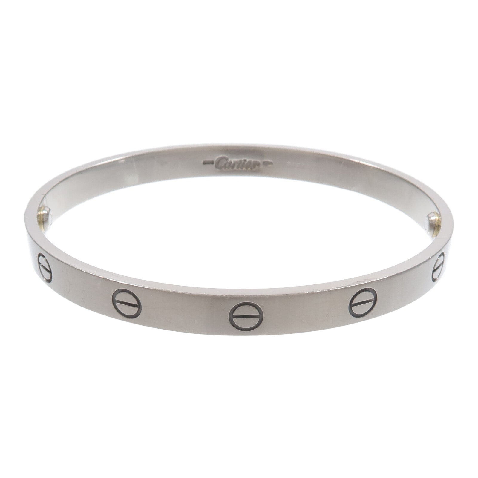 CARTIER 18K白金Love Bracelet手鐲
