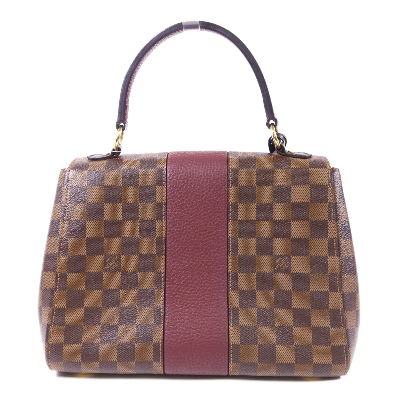 LOUIS VUITTON Damier Bond Street Magnolia金扣手挽肩背兩用袋