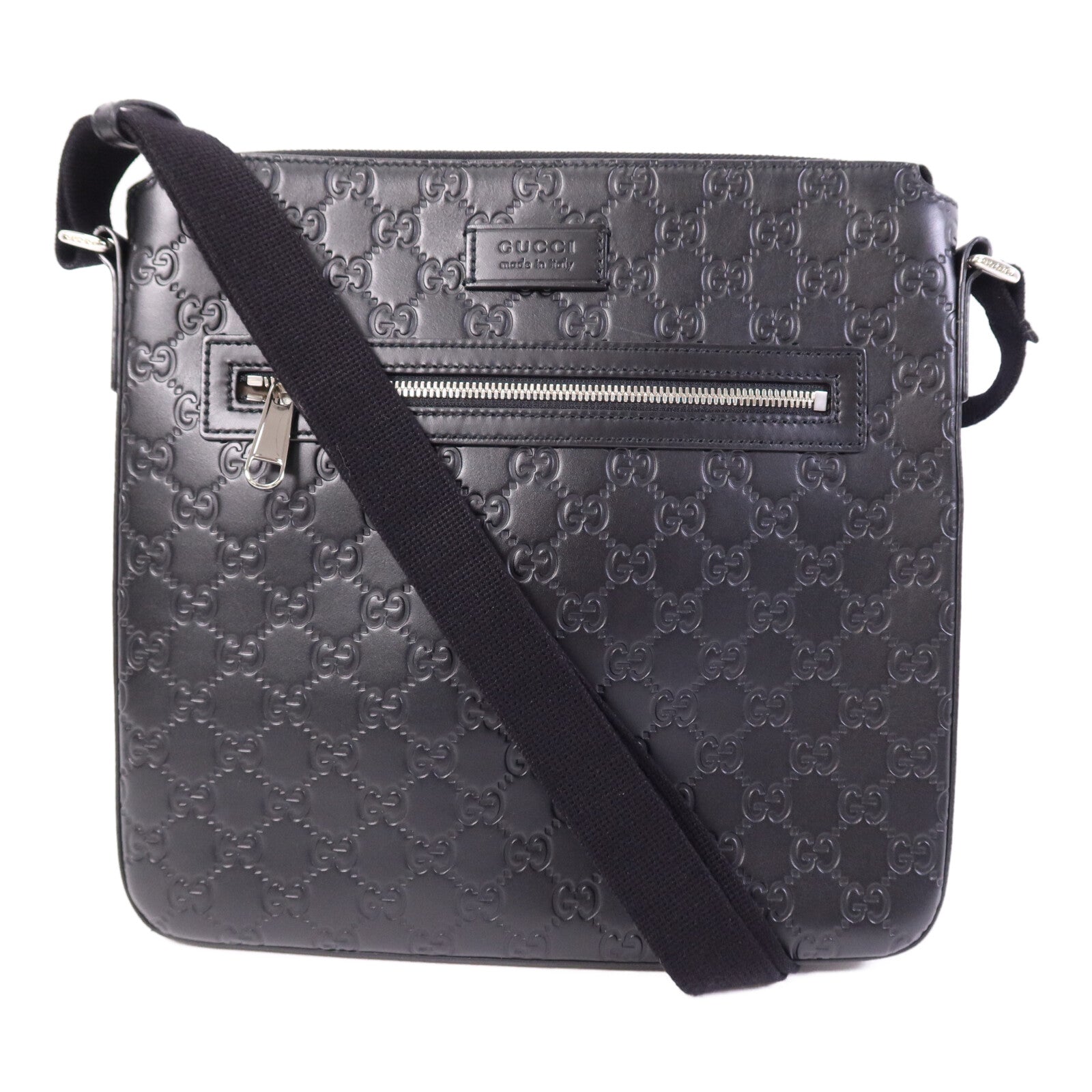 GUCCI 牛皮皮革Shoulder Bag銀扣肩背袋