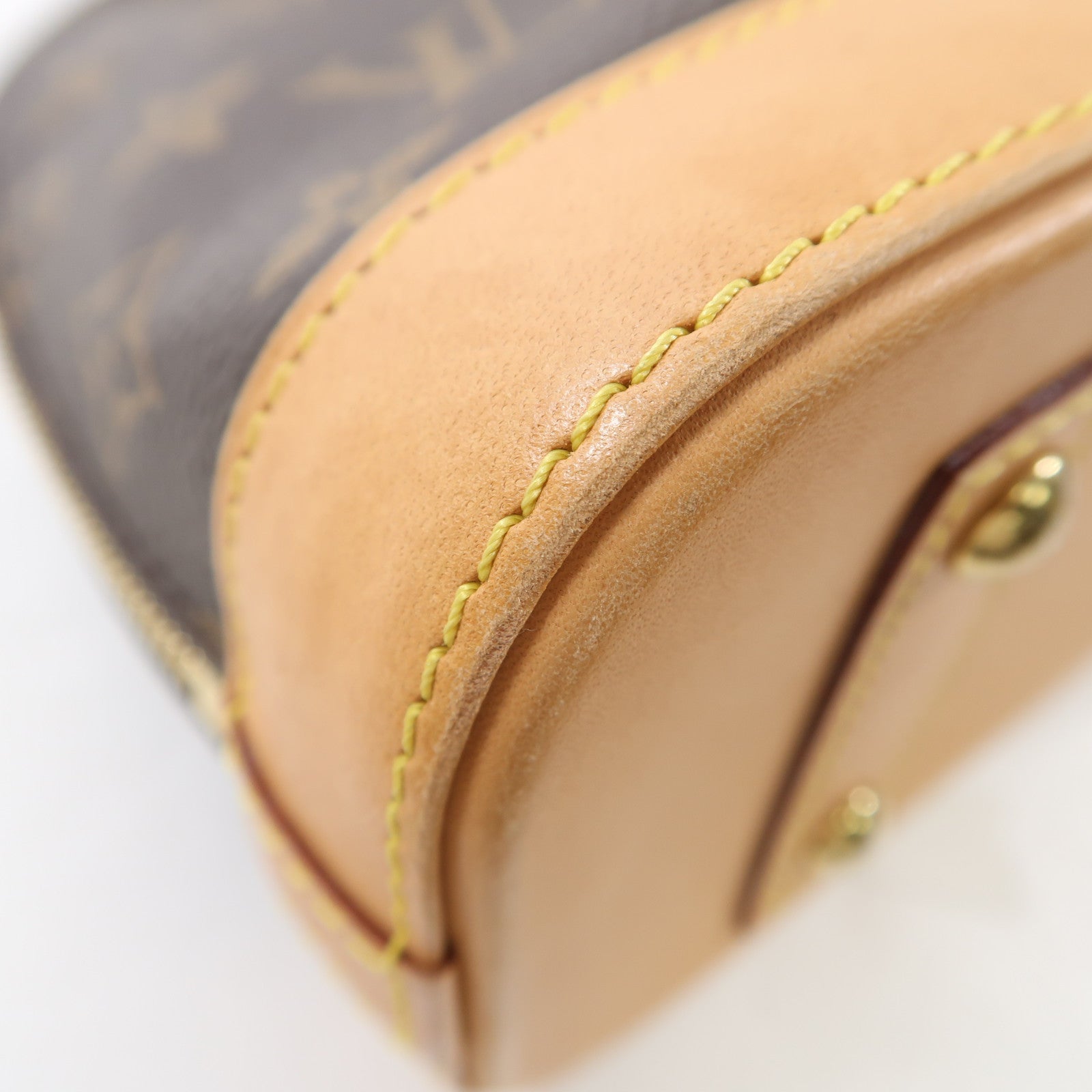 LOUIS VUITTON Monogram Alma BB金扣手挽肩背兩用袋棕色