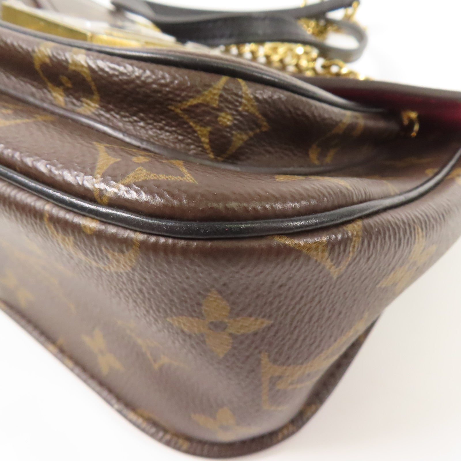 LOUIS VUITTON Monogram Passy金扣肩背袋棕色
