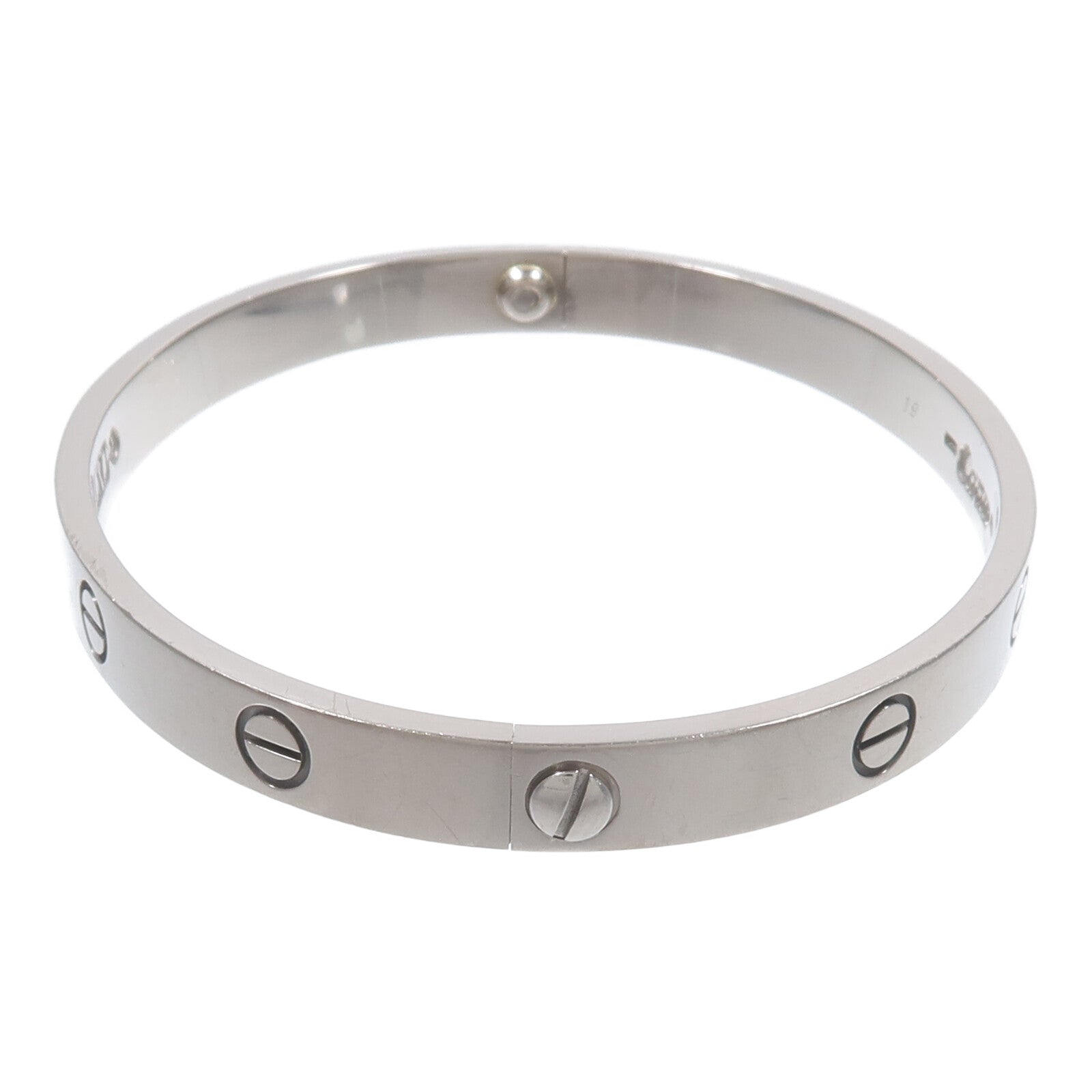 CARTIER 18K白金Love Bracelet手鐲