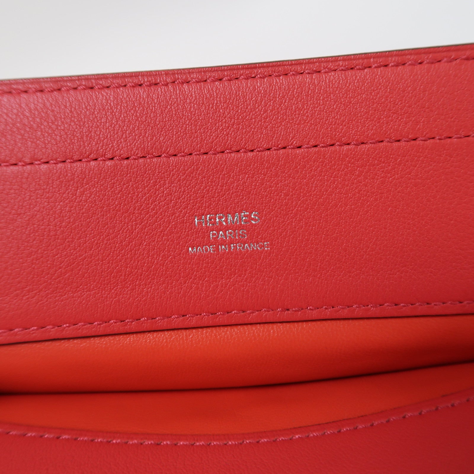 HERMES Swift皮革Aline Mini銀扣肩背袋印度紅色