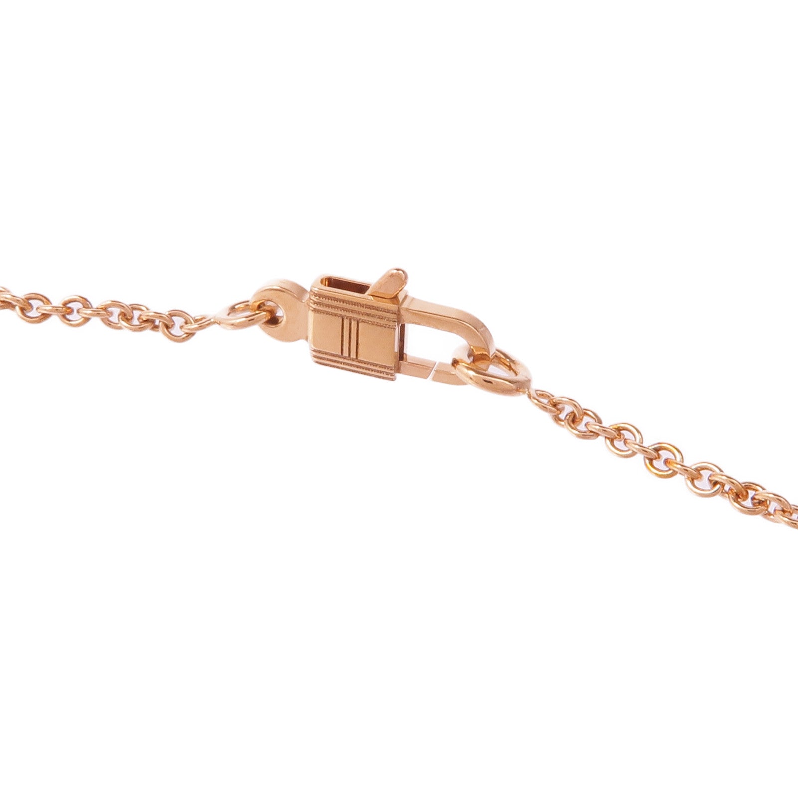 HERMES 18K玫瑰金Amulettes Constance Pendant鑽石項鍊