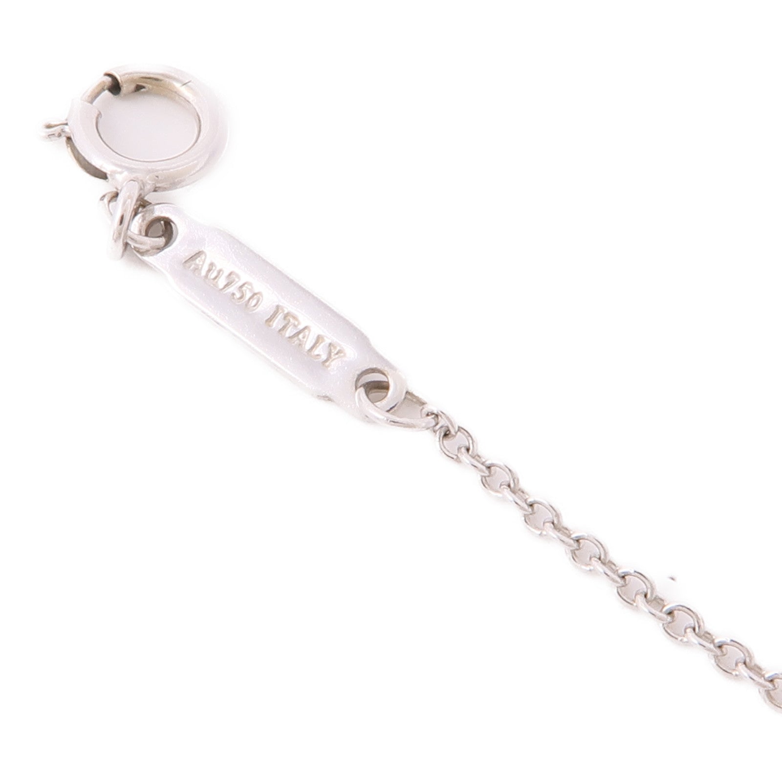 TIFFANY＆CO 18K白金T Smile Necklace項鍊