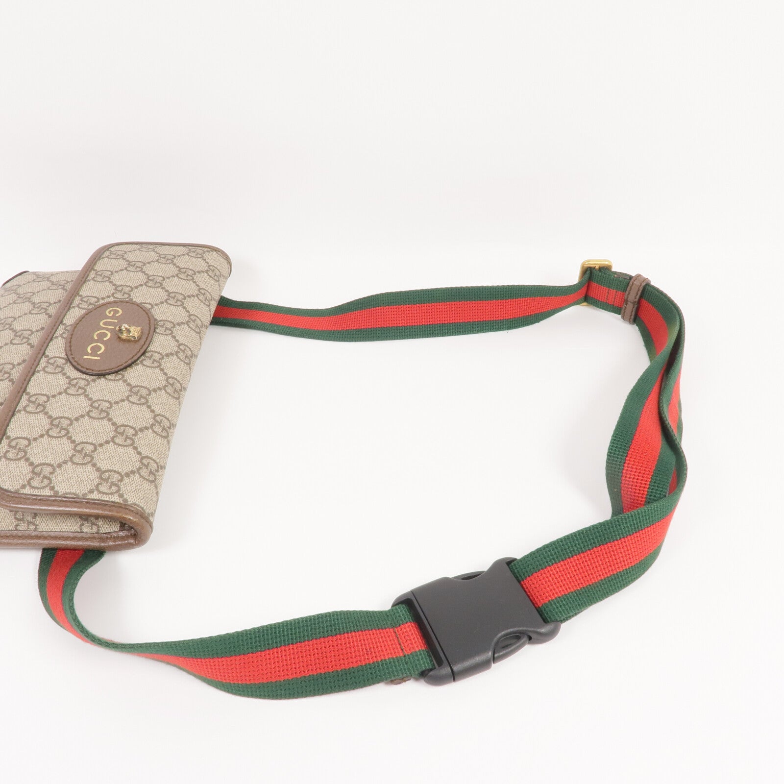 GUCCI 塗層帆布GG Supreme Waist Bag金扣腰包